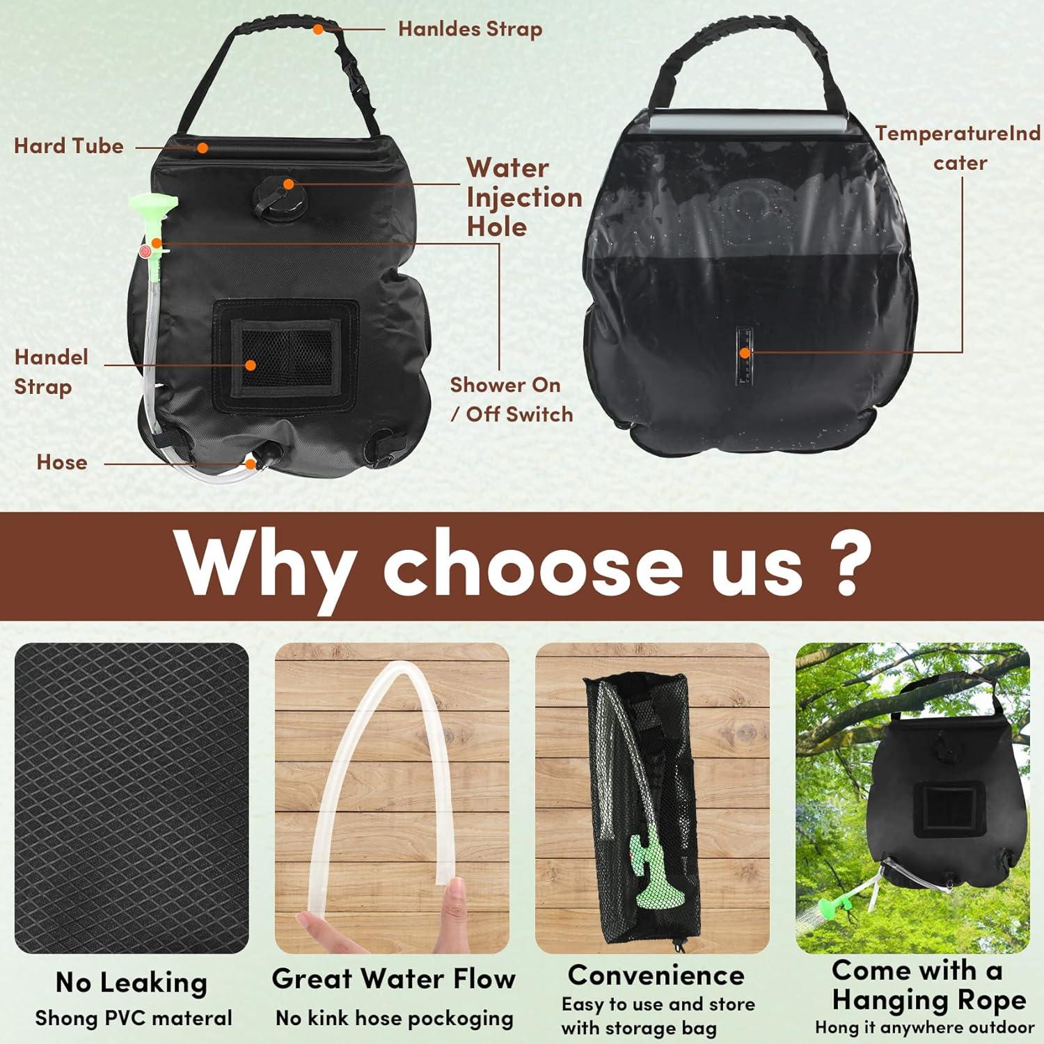 Tienda de Privacidad Pop Up WTMORE con Bolsa de Ducha 20L