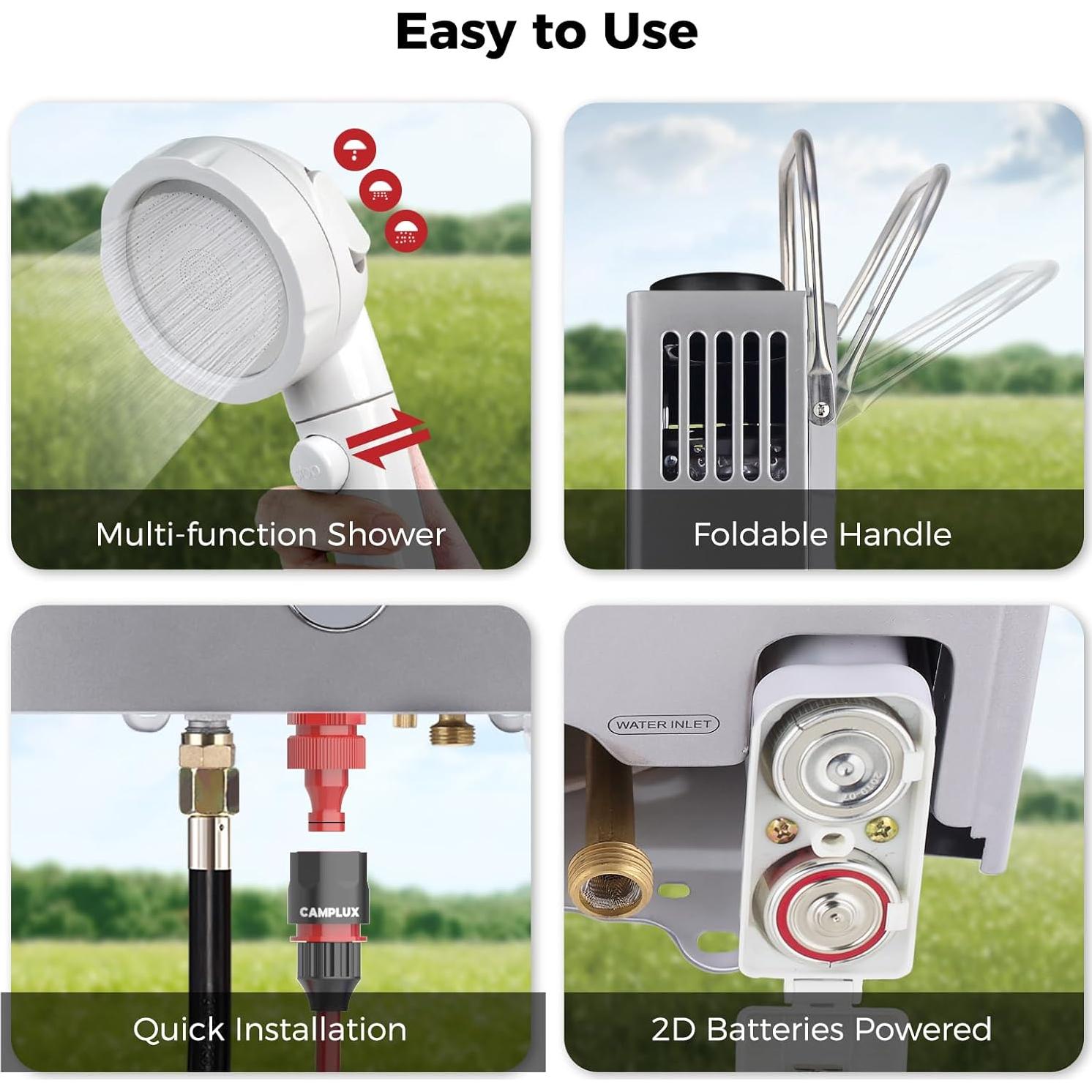 Calentador de Agua Portátil Camplux BW158G 6.2 kg 1.58 GPM