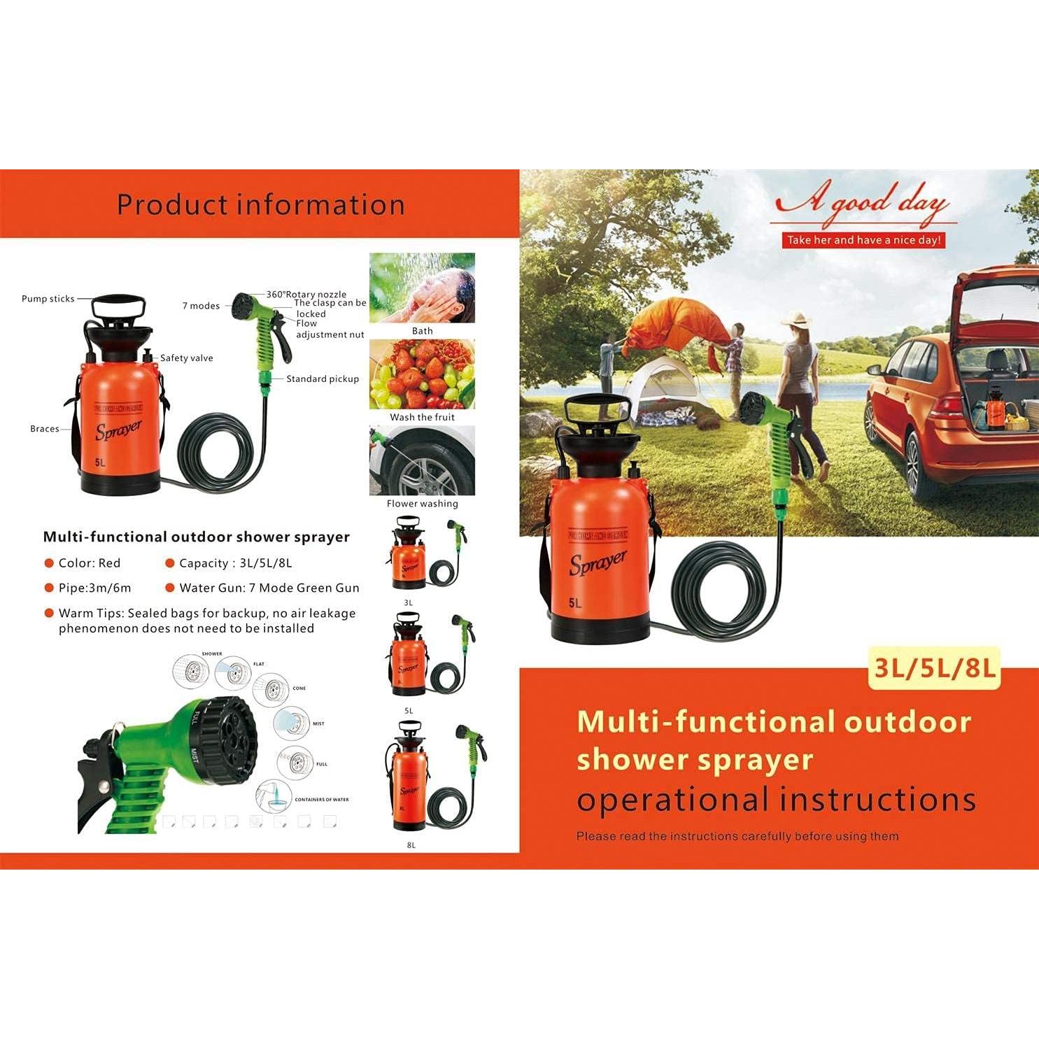 Pulverizador a Presión CLICIC 2.84L con 7 Modos de Rociado