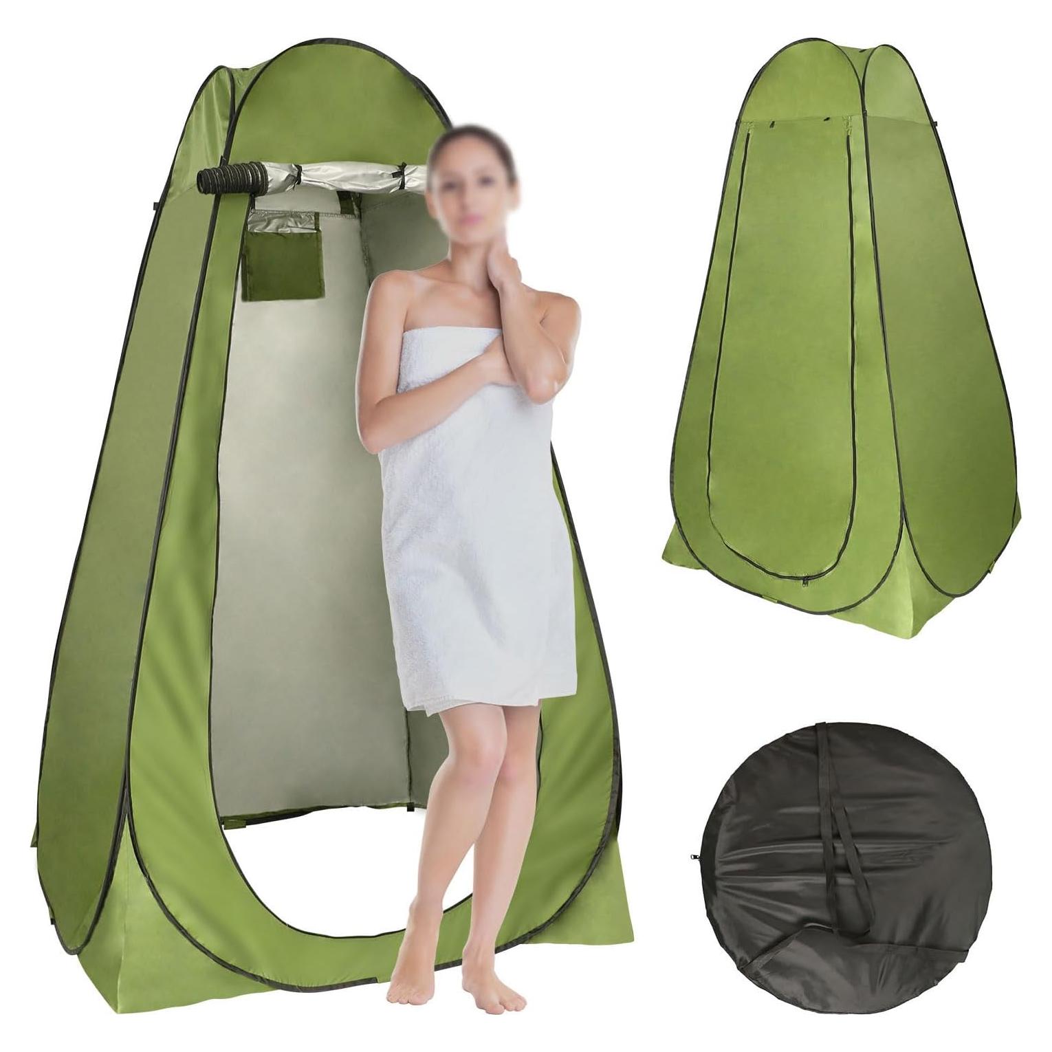Pop Up Shower Tent Outdoor: Portable Camping Privacy Shower Tent with Carry Bag for Camping Hiking Beach Toilet Shower Bathroom