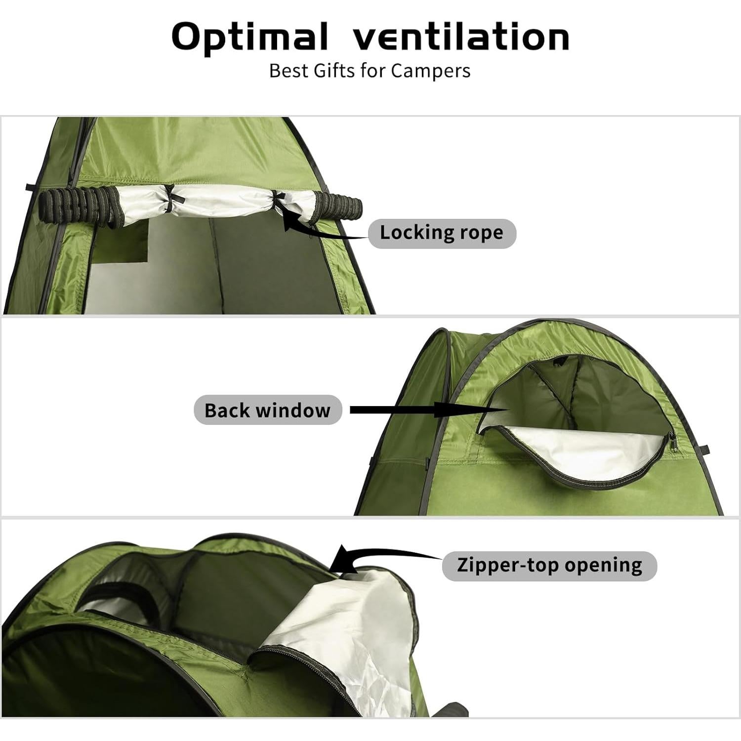 Pop Up Shower Tent Outdoor: Portable Camping Privacy Shower Tent with Carry Bag for Camping Hiking Beach Toilet Shower Bathroom