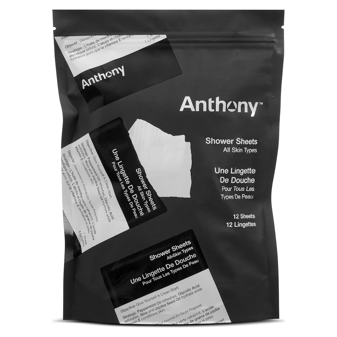 Toallitas Corporales Anthony 12 Unidades Sin Enjuague 220g