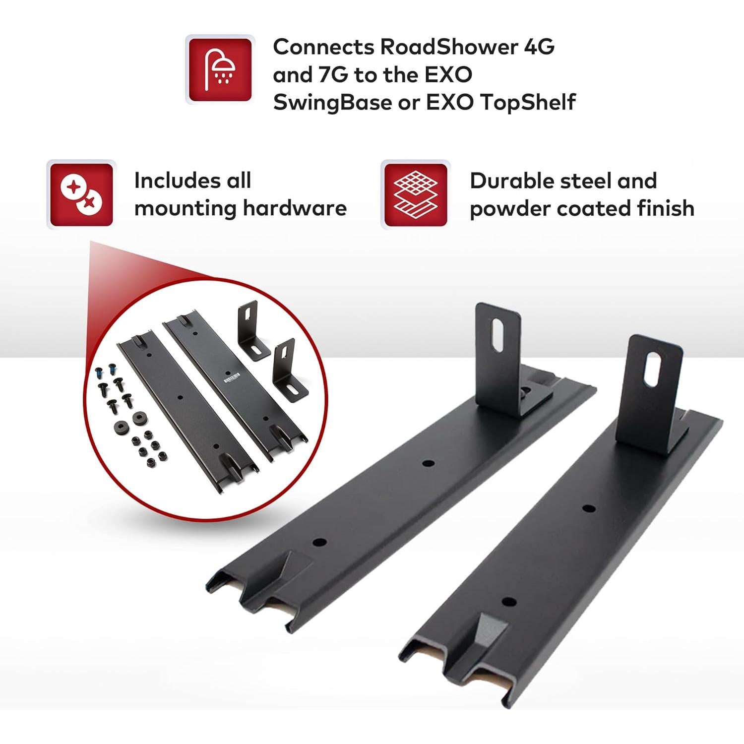 Kit Adaptador YAKIMA EXO RoadShower 4G/7G Acero Negro