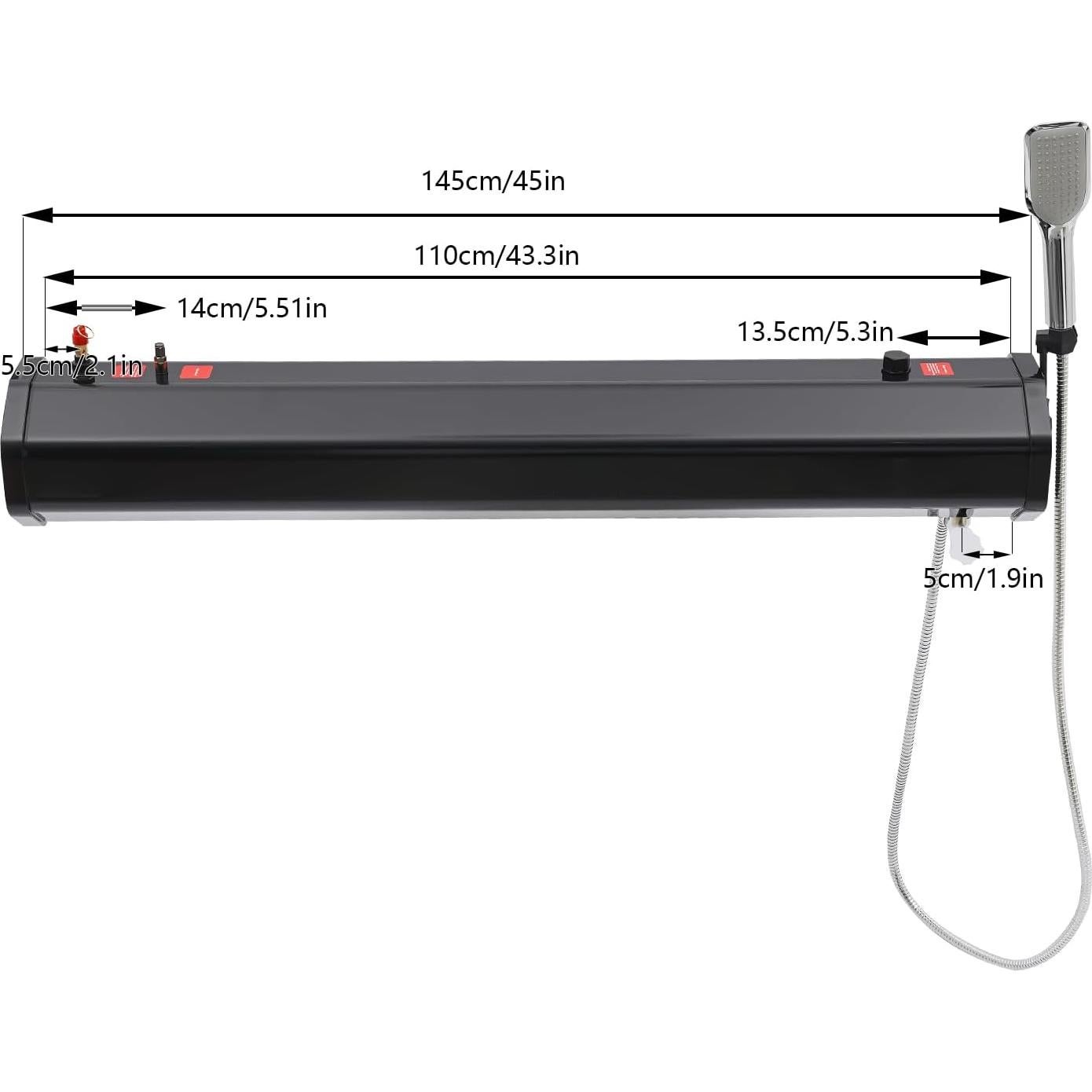 Tanque de Agua Presurizado Liffshsy 30L Ducha Solar Portátil