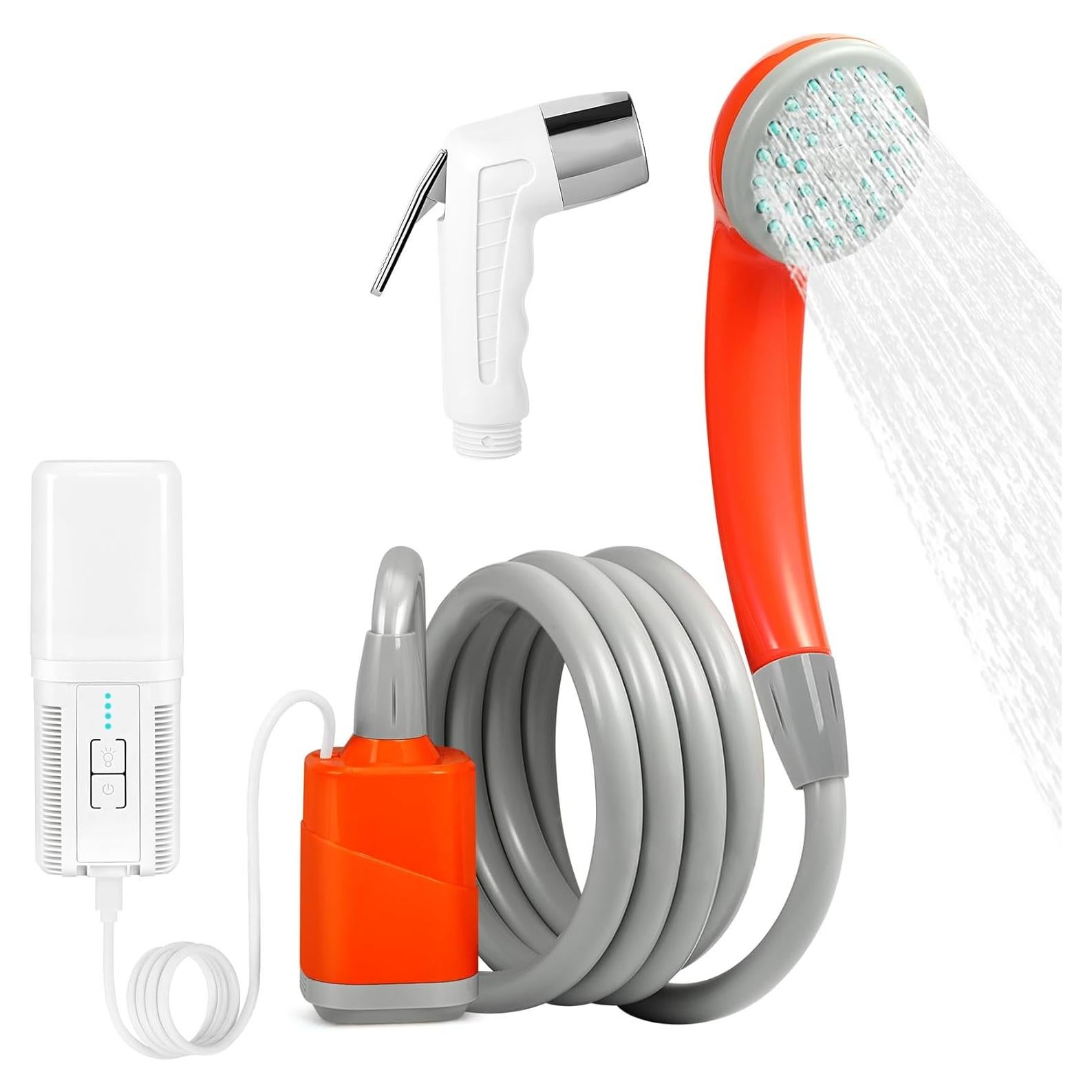 Ducha Portátil Eléctrica SPACEREST JP-2203 con Luz LED