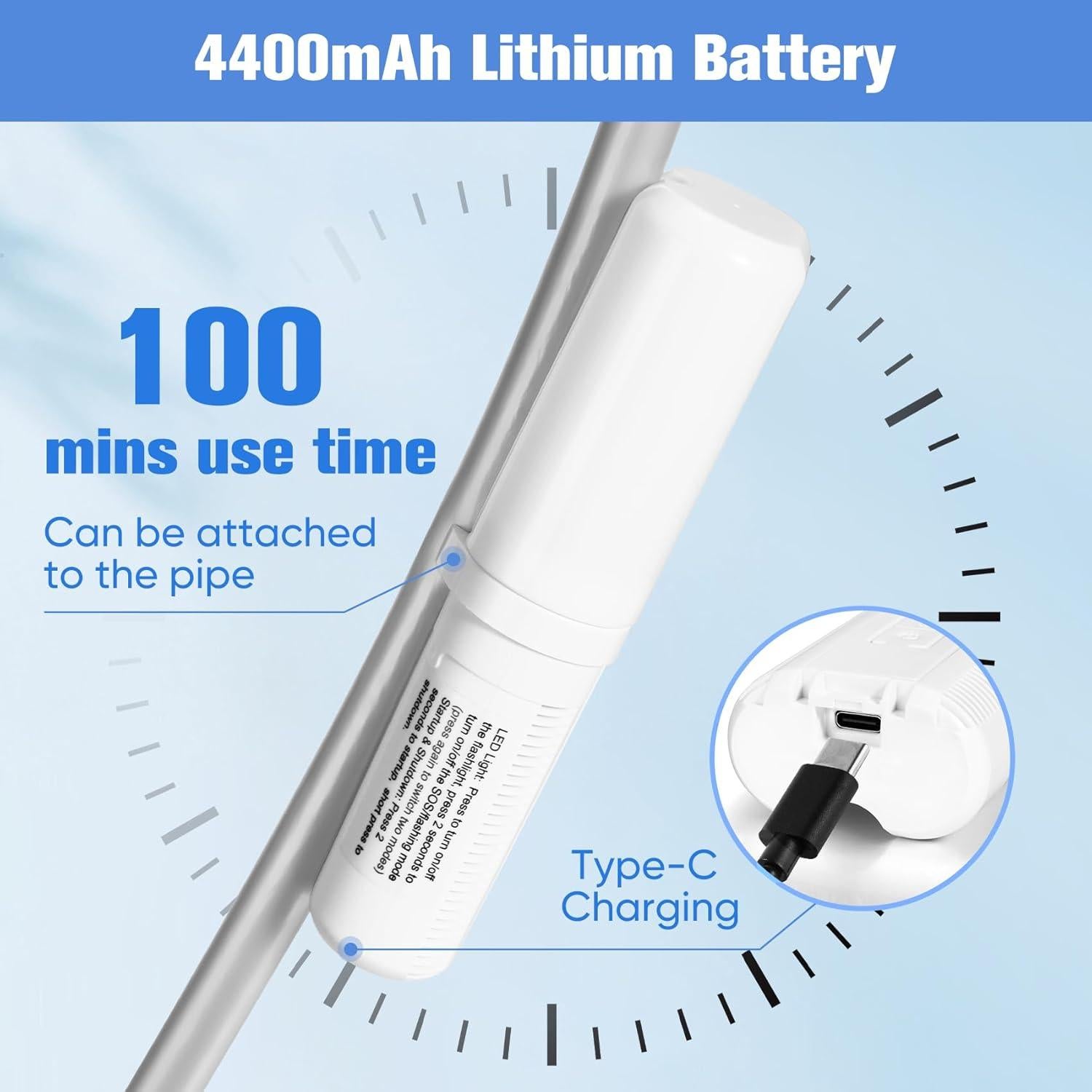 Ducha Portátil Eléctrica SPACEREST JP-2203 con Luz LED