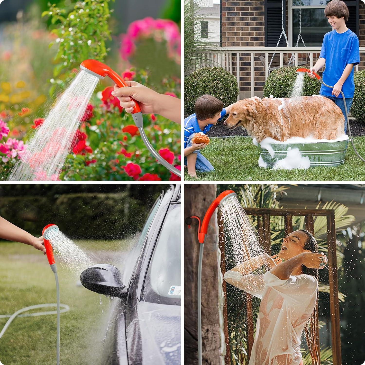 Ducha Portátil Eléctrica SPACEREST JP-2203 con Luz LED