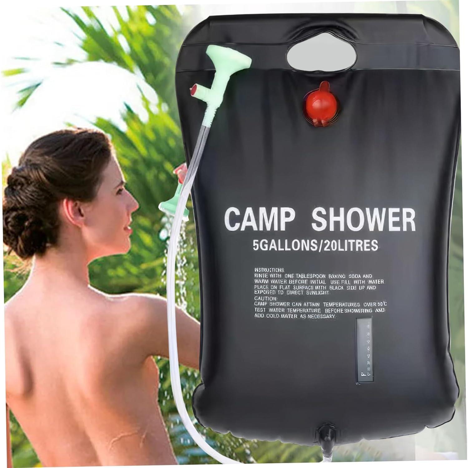 Ducha Solar Portátil Csafyrt 20L con Manguera y Cabezal On/Off