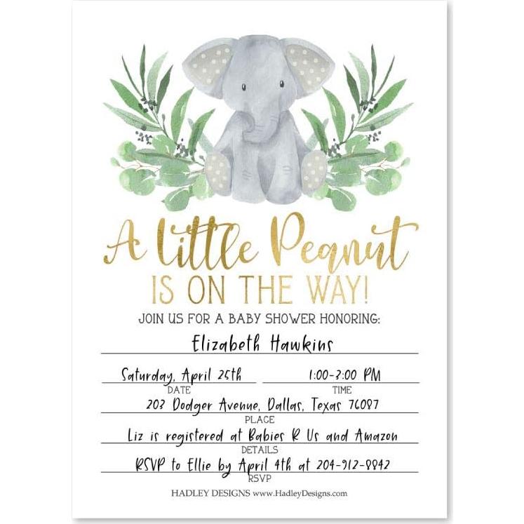 25 Invitaciones Baby Shower Safari Neutras Hadley Designs