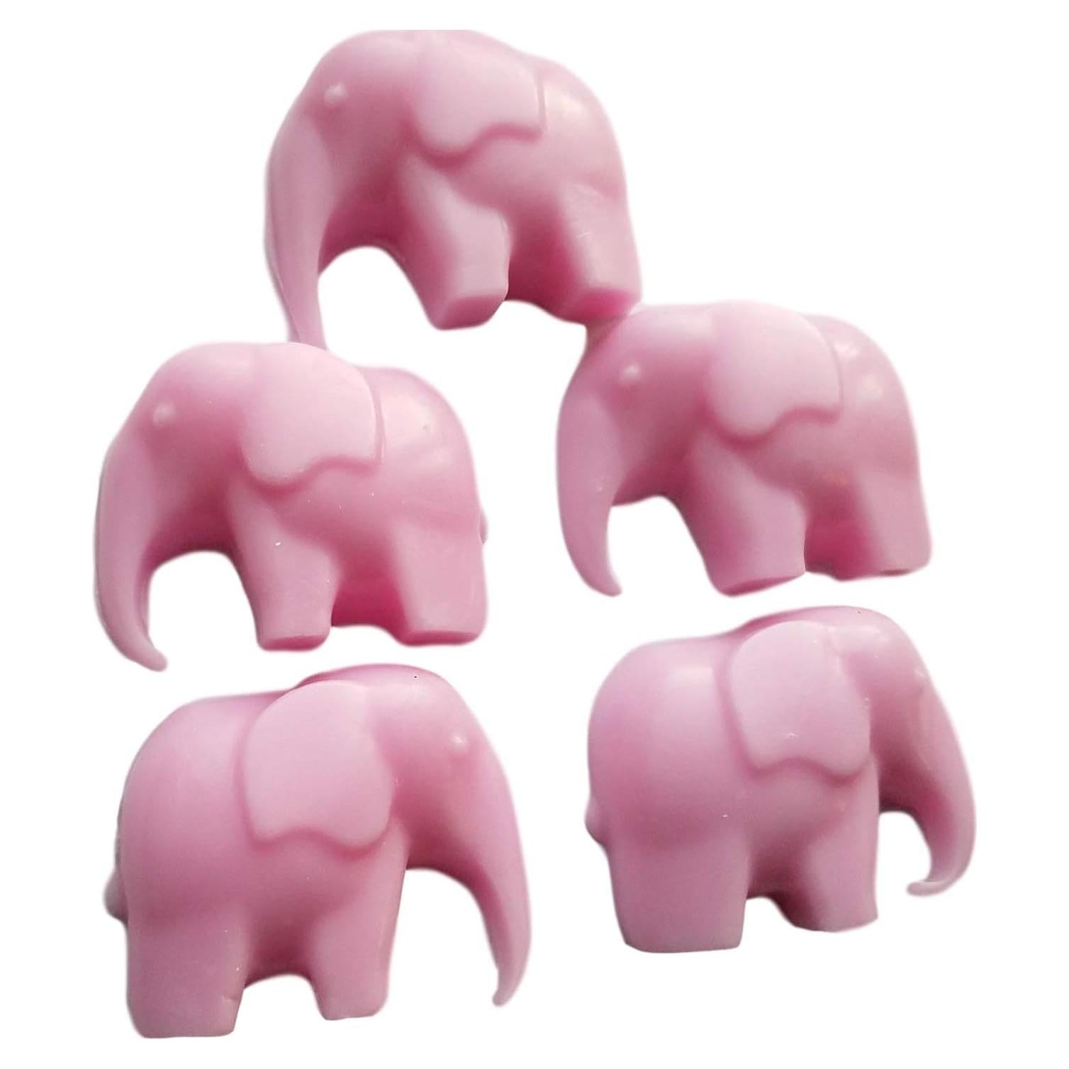 Jabones de Elefante Rosa Hechos a Mano - 20 Unidades para Baby Shower