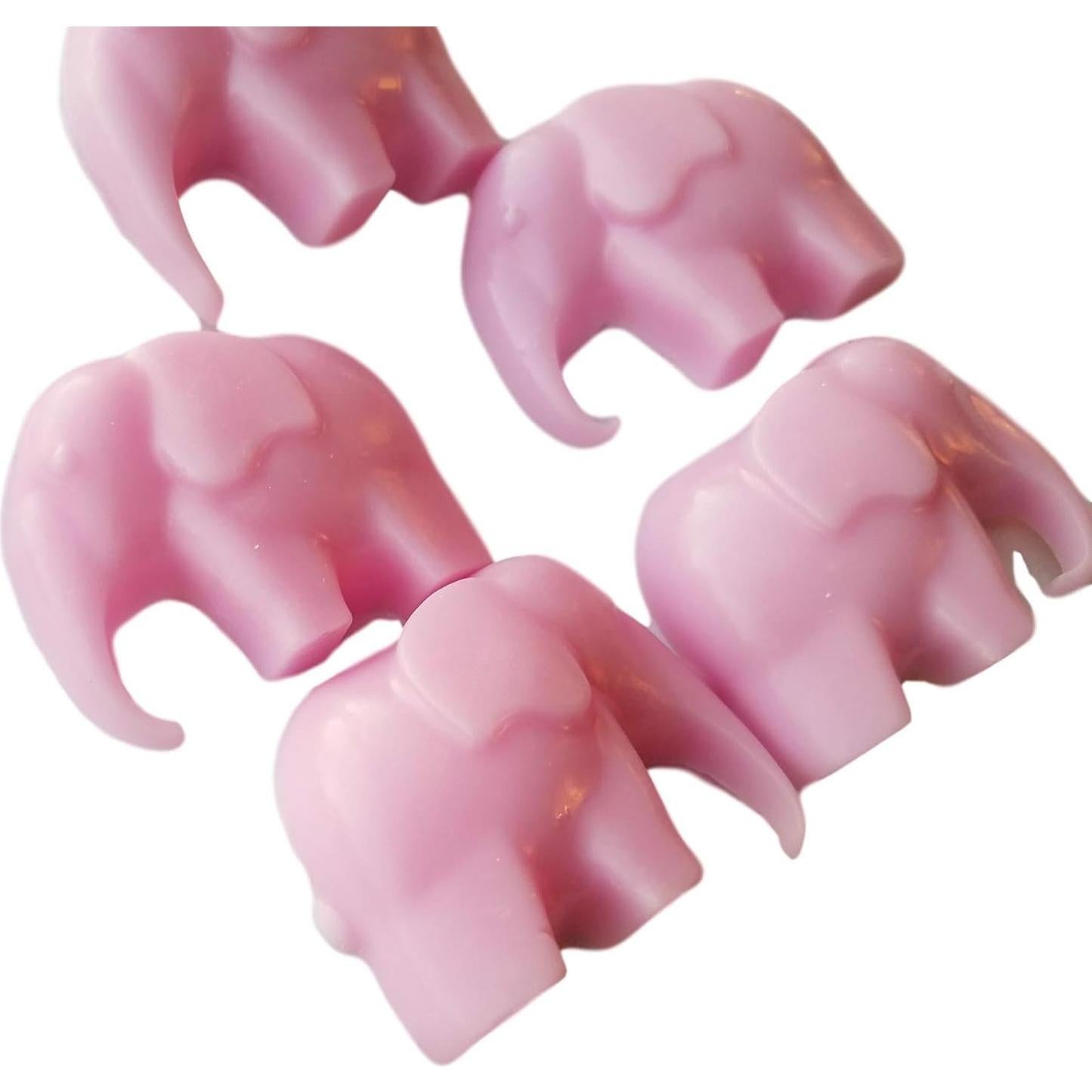 Jabones de Elefante Rosa Hechos a Mano - 20 Unidades para Baby Shower