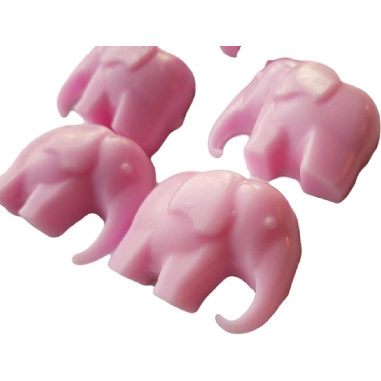 Jabones de Elefante Rosa Hechos a Mano - 20 Unidades para Baby Shower