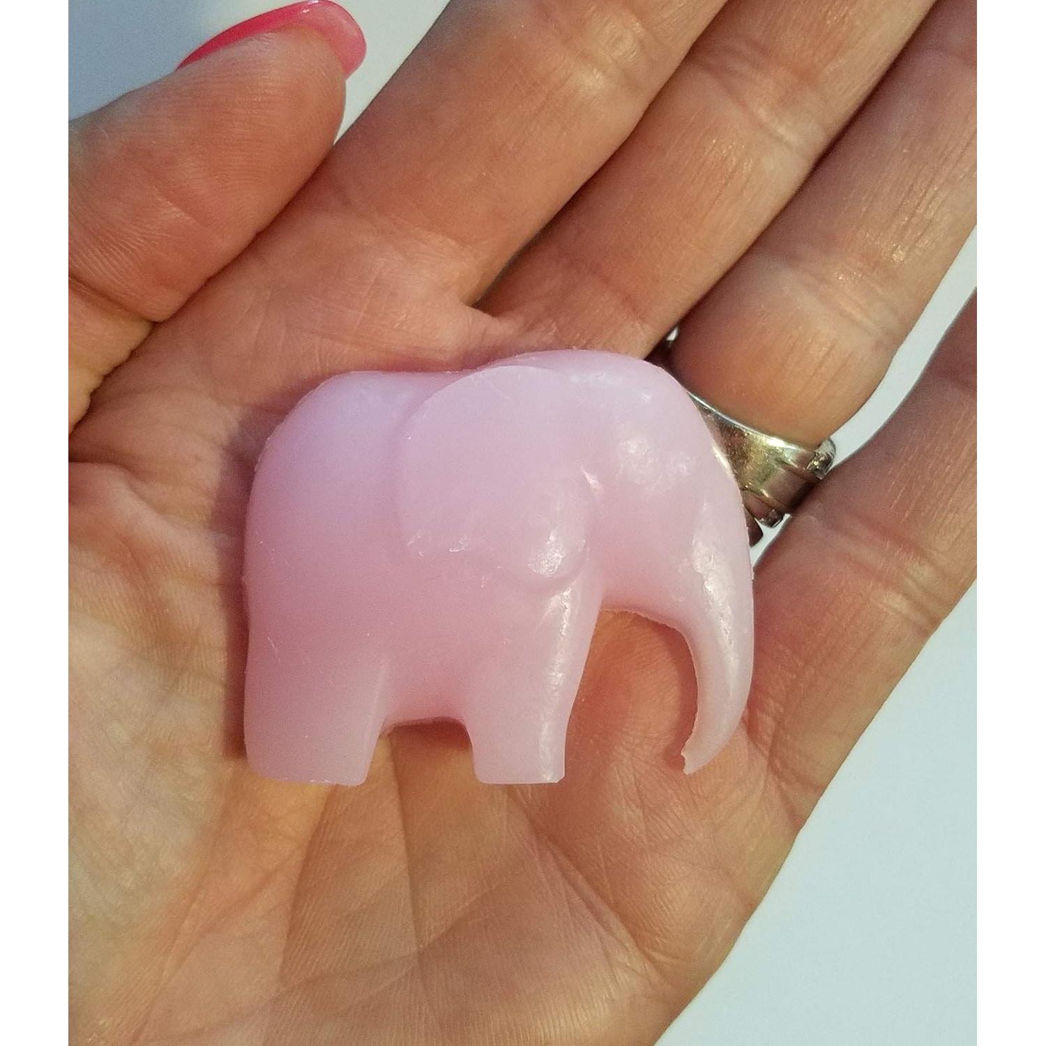 Jabones de Elefante Rosa Hechos a Mano - 20 Unidades para Baby Shower