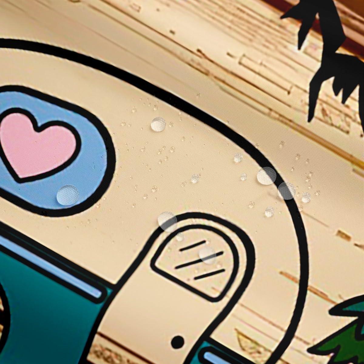 Cortina de Baño Impermeable Erosebridal 72x78 cm Rústica Camper