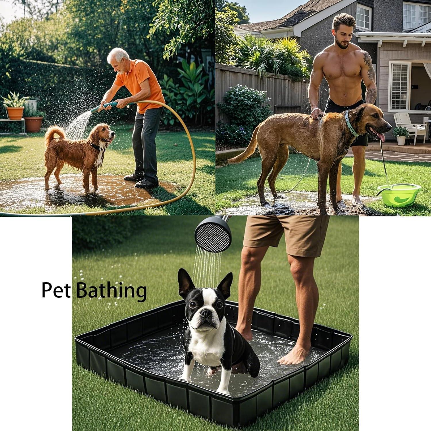 Base de Ducha Portátil Ynotus 101.6 cm Plegable para Camping