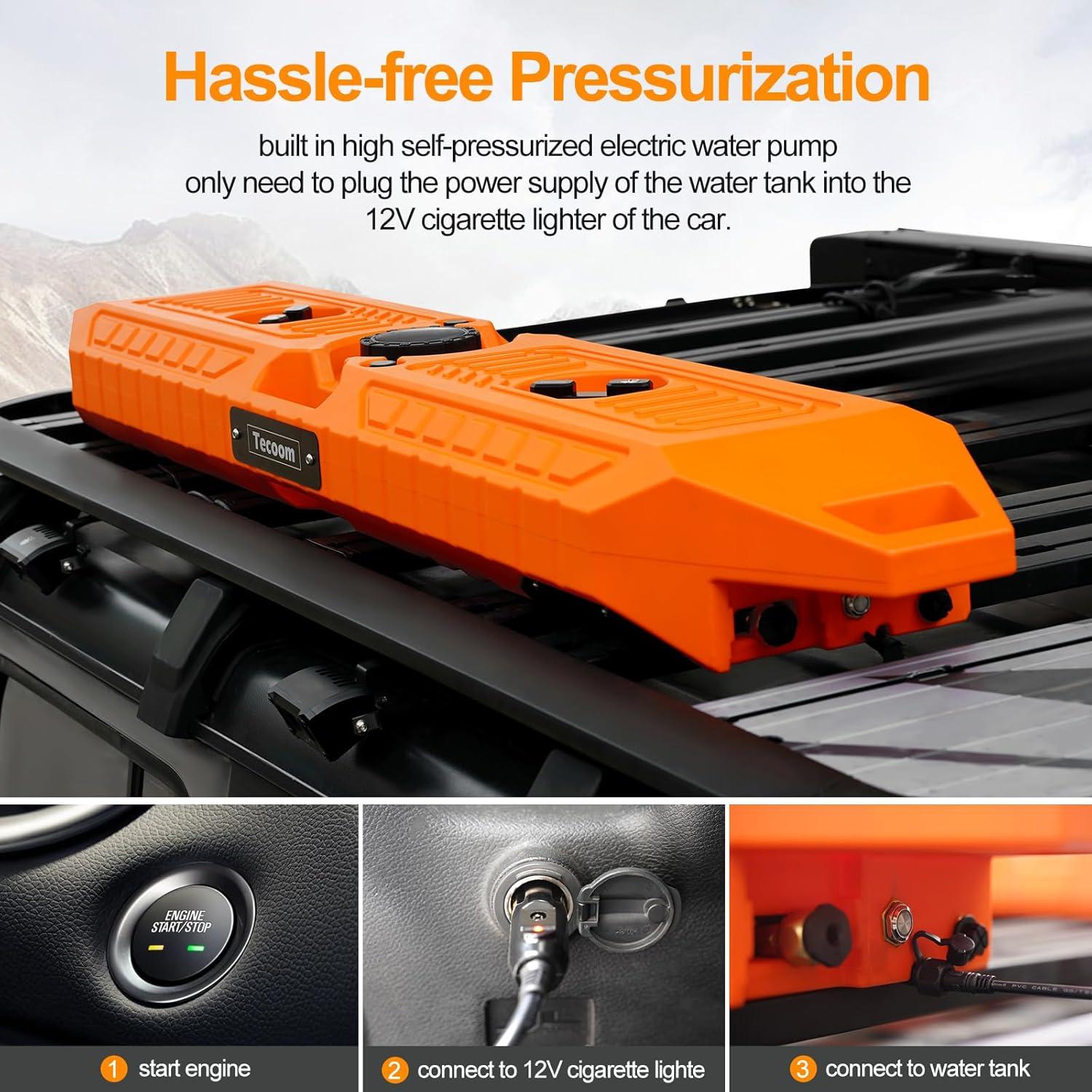 Tanque de Agua Presurizado Tecoom 30L con Manguera y Ducha