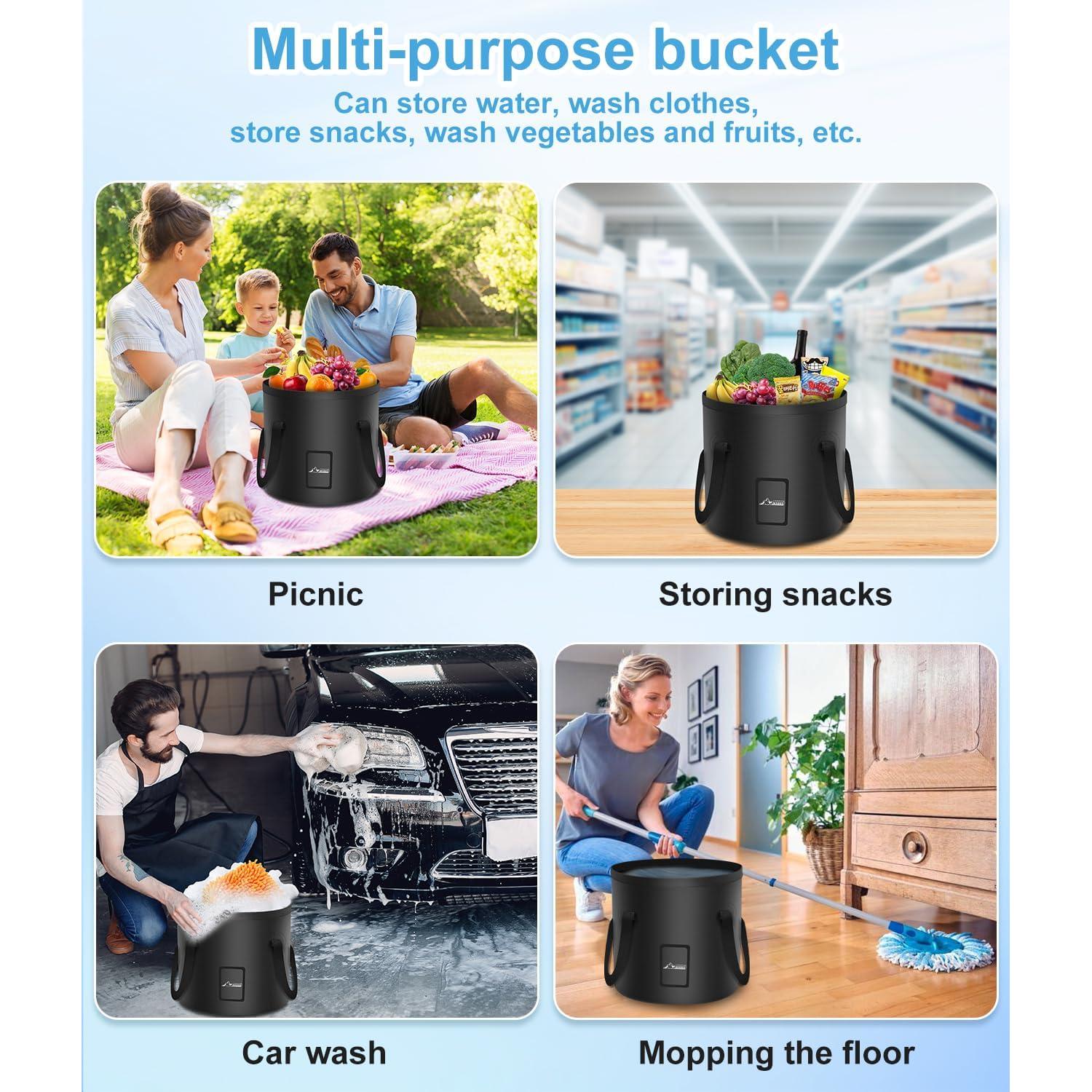 Ducha Portátil WADEO 20L Eléctrica Recargable para Camping