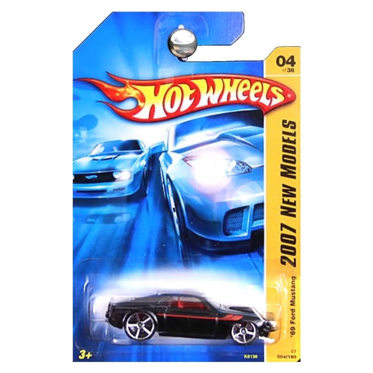 Auto de Colección Hot Wheels 1969 Ford Mustang Negro 1:64