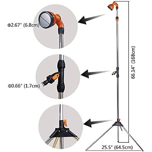 Camplux Outdoor Shower Kit, Portable Shower Head, Camping Shower with Tripod Stand