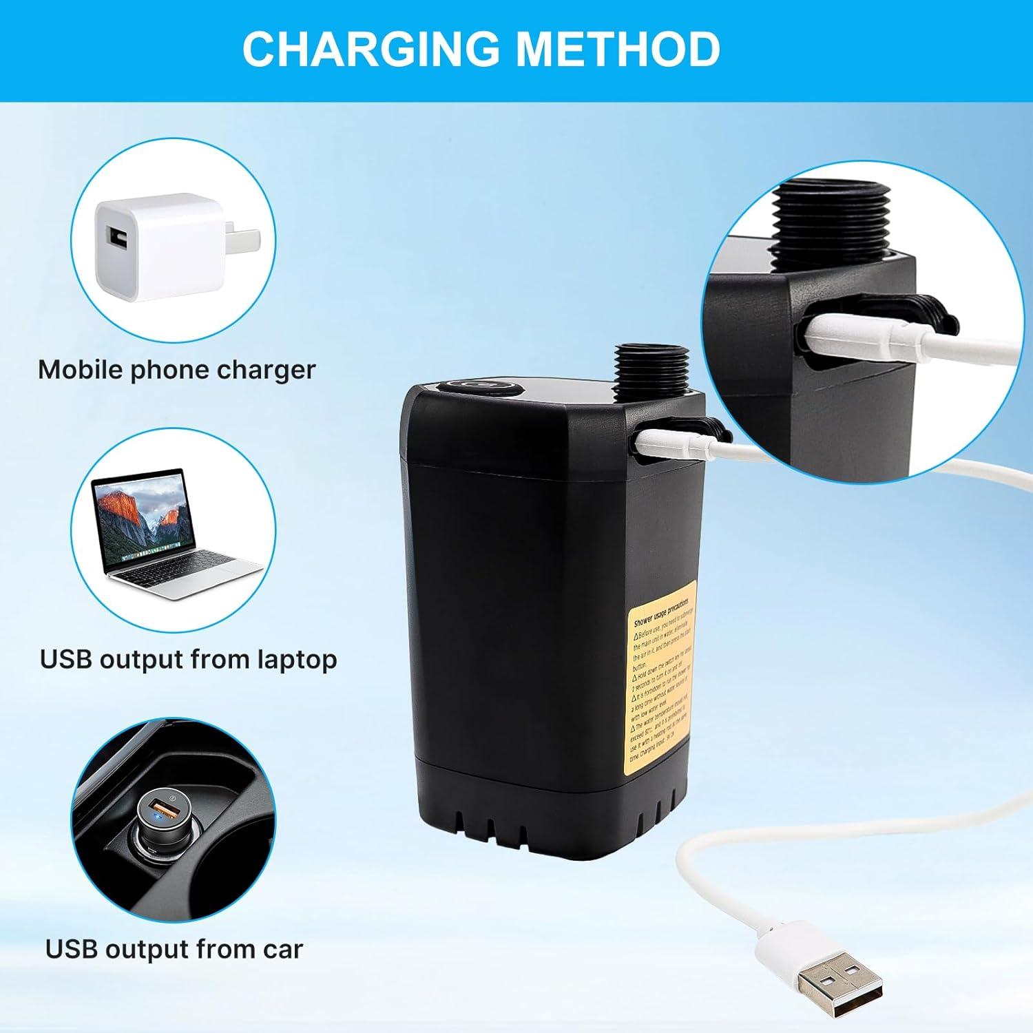 Ducha Portátil iMeshbean para Camping 7800mAh 20L