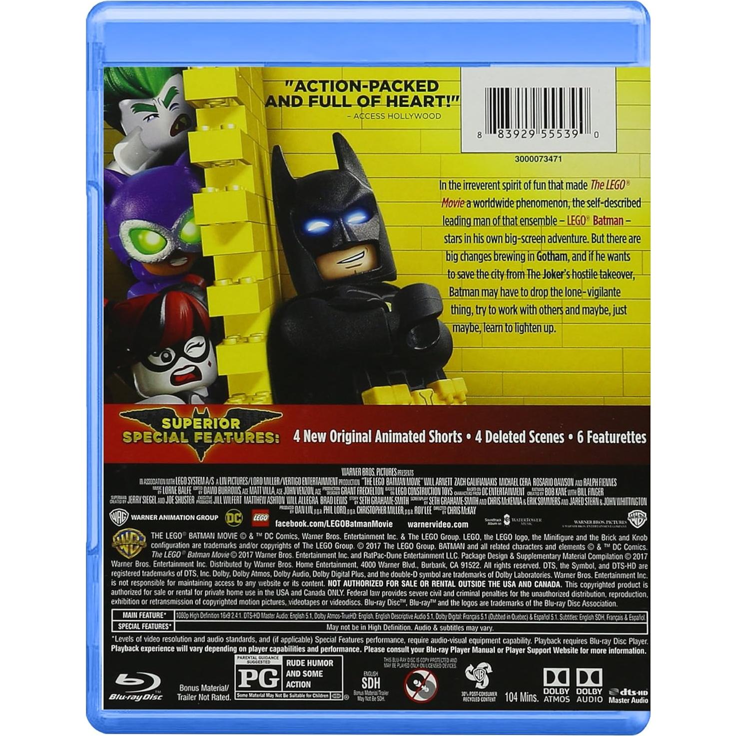 Película LEGO Batman Blu-ray Warner 2 Discos 1h 44min