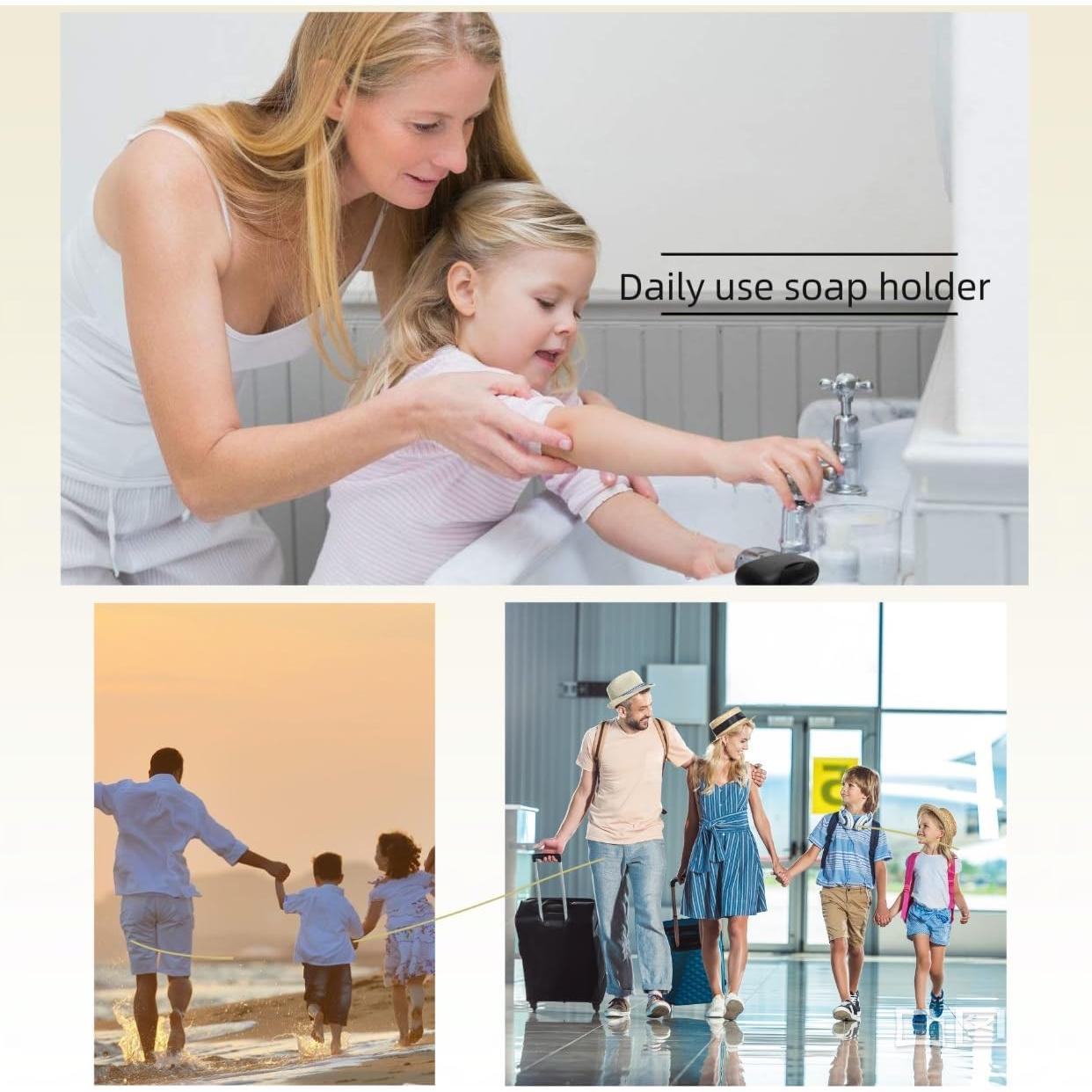 Porta Jabón de Viaje Vonpri Negro 11.4x7.6 cm Duradero