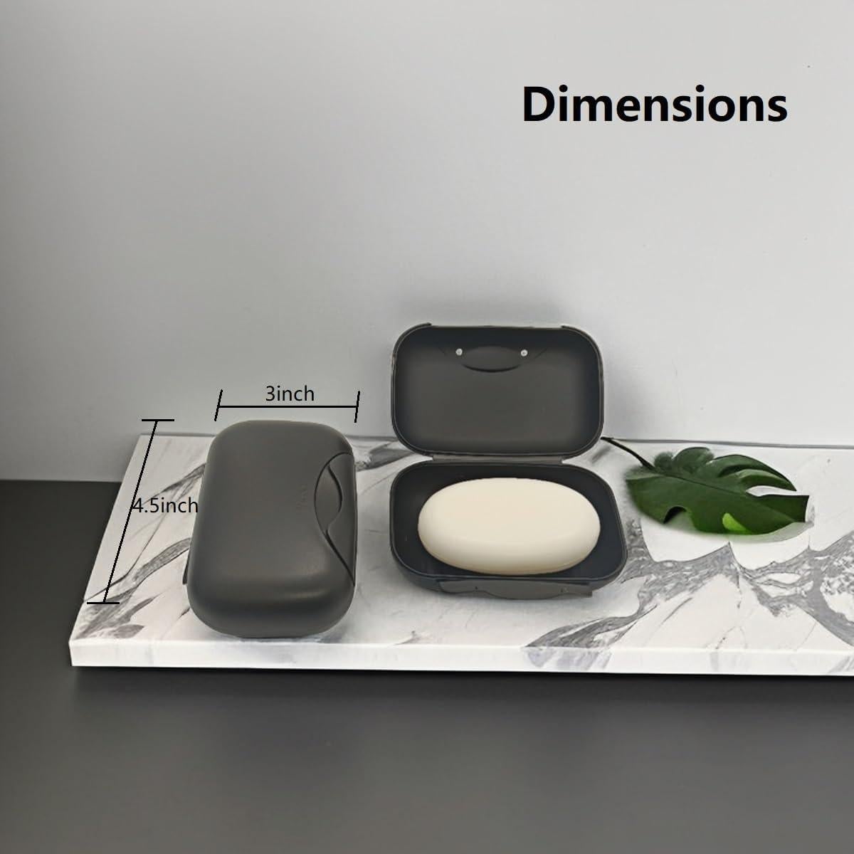 Porta Jabón de Viaje Vonpri Negro 11.4x7.6 cm Duradero