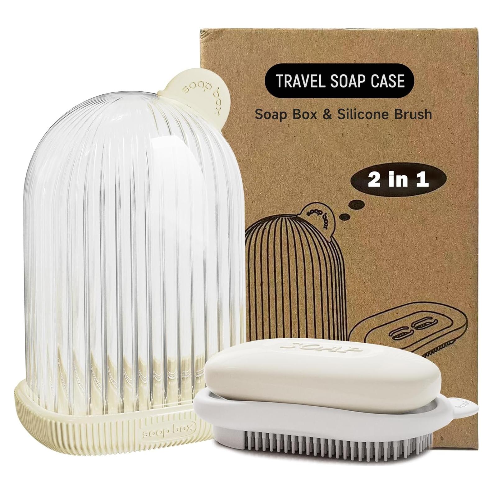 Travel Soap Case, Leakproof Soap Container with Lid, Portable Bar Soap Holder for Traveling, Soap Dishes for Bathroom, Shower, Gym, School, Camping, Vacation, Outdoor