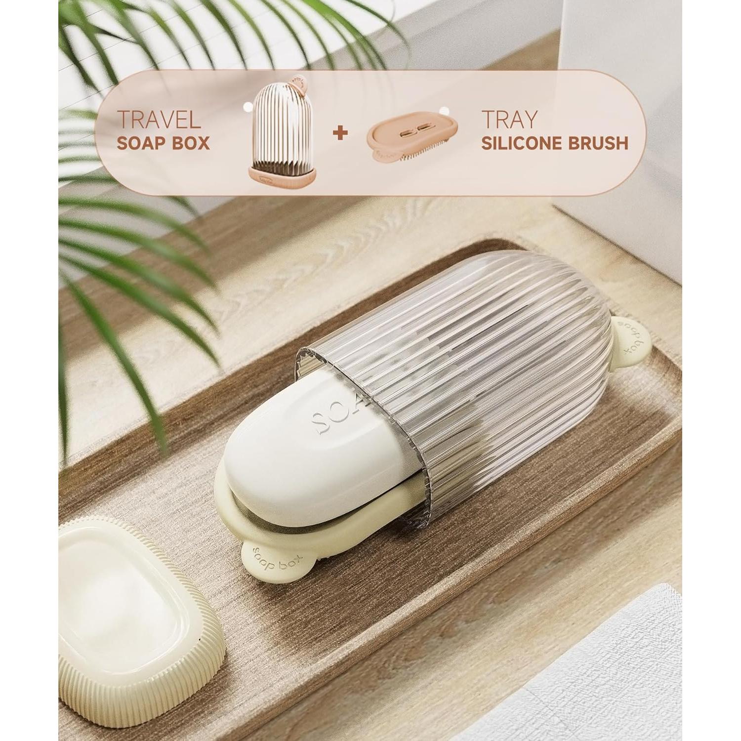 Travel Soap Case, Leakproof Soap Container with Lid, Portable Bar Soap Holder for Traveling, Soap Dishes for Bathroom, Shower, Gym, School, Camping, Vacation, Outdoor