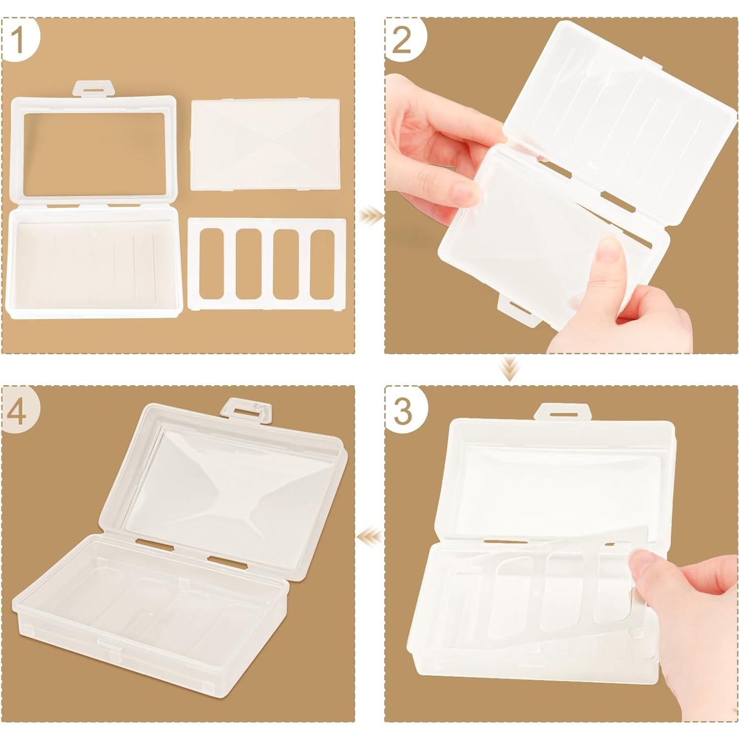 1 Pcs Clear White Travel Soap Box with lid and Draining Holder, Soap Dish, Soap Rest for Bathroom Shower Home Outdoor Gym Fitness, The Top of The Lid is Detachable for Putting Soap