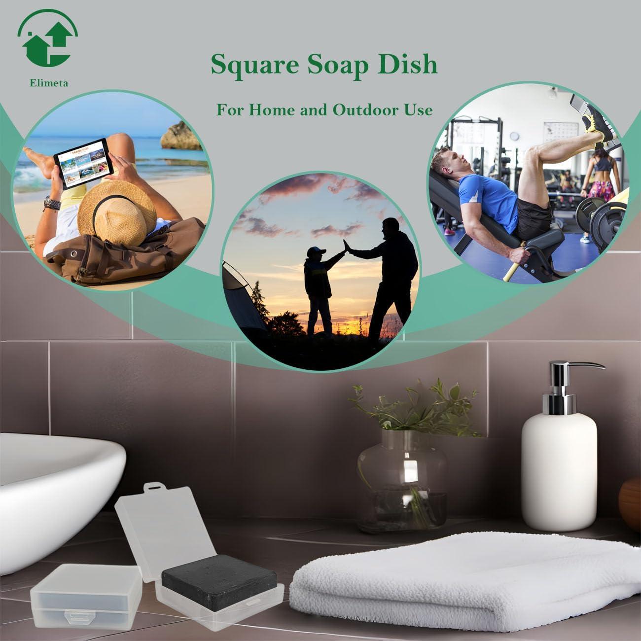 Estuche Cuadrado para Jabón de Viaje Elimeta Transparente