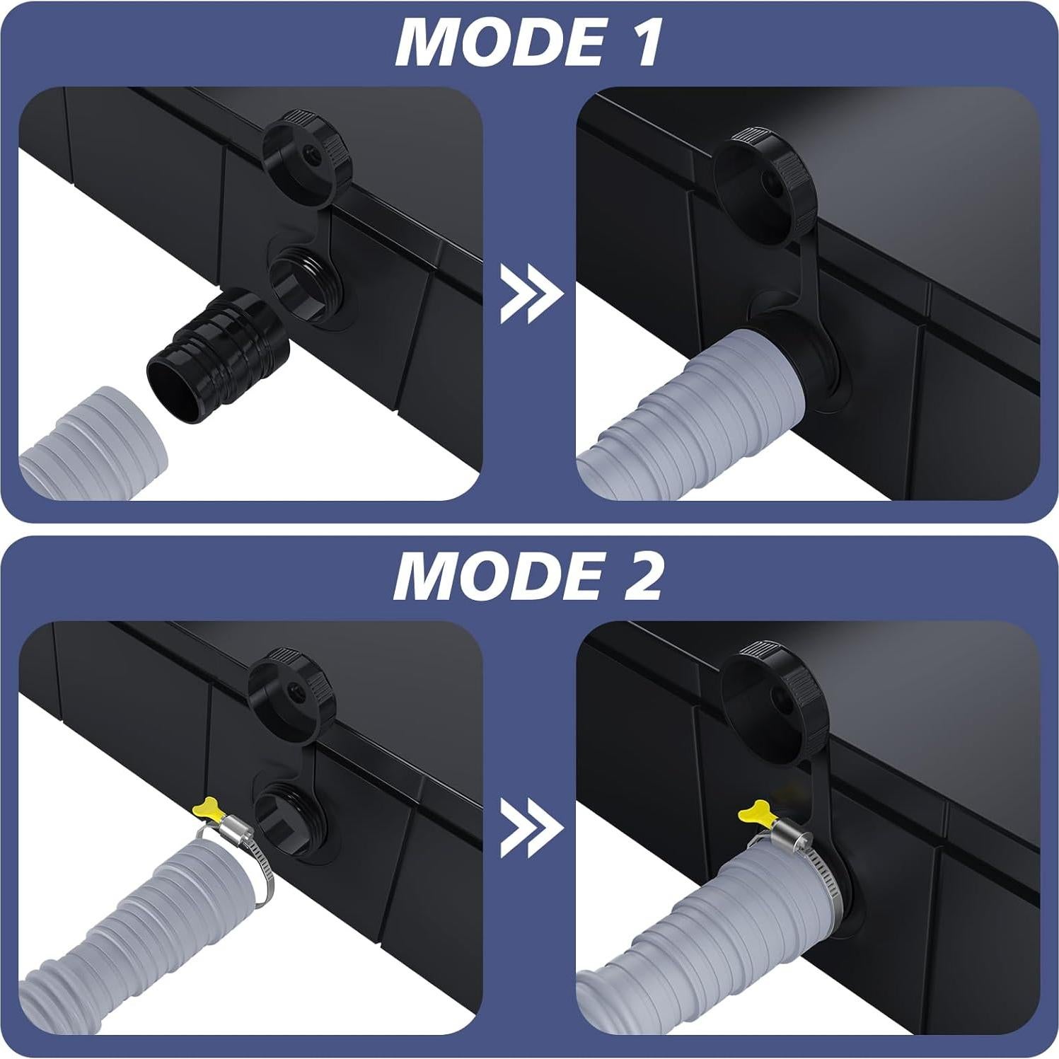 Portable Shower Pan, Foldable Shower Base & Basin Floor with Detachable Drain Pipe, for RV, Outdoor,Indoor Shower Stall Enclosures (Black)