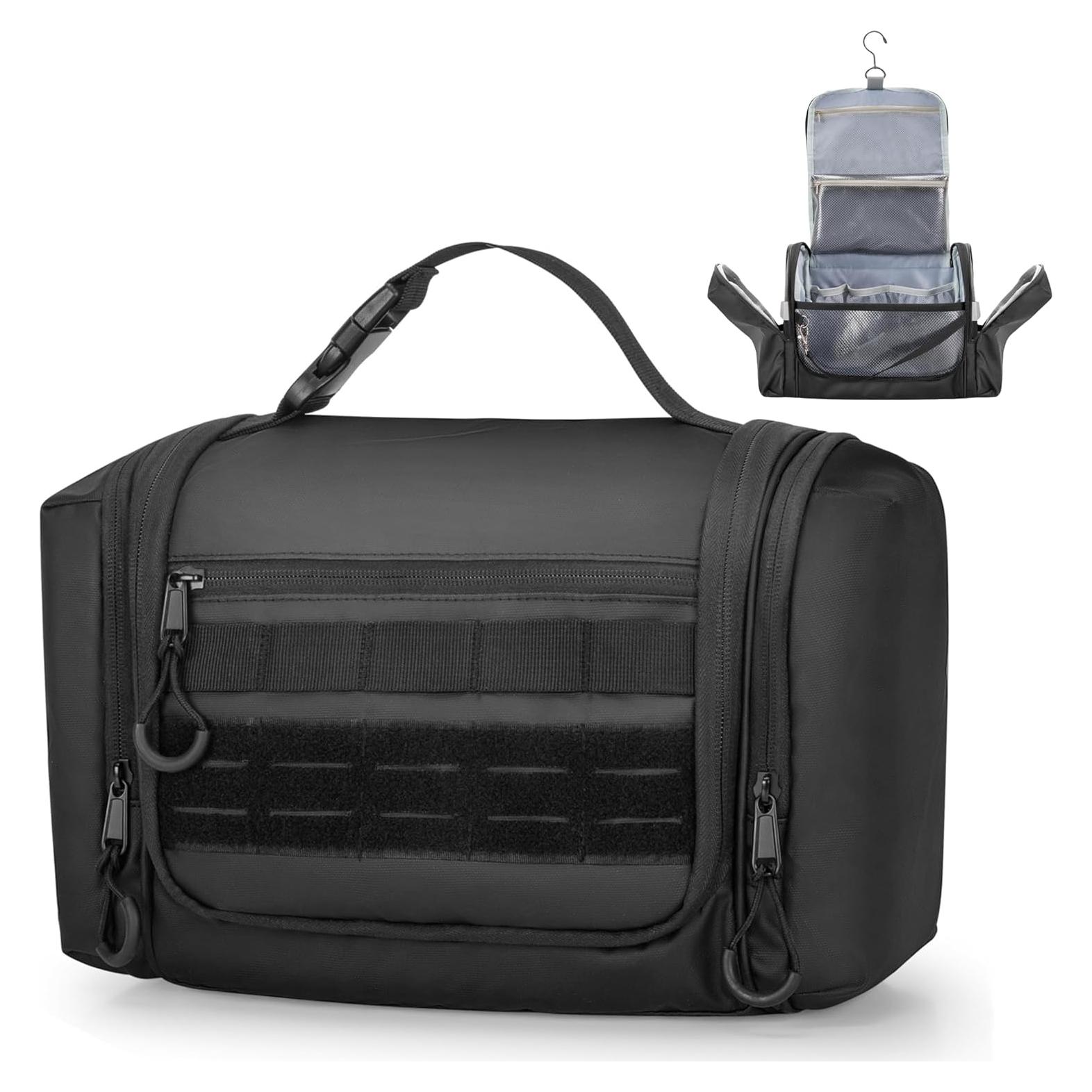 Bolsa de Aseo Colgante Prokva para Hombres - Negro, 15x10x5 cm