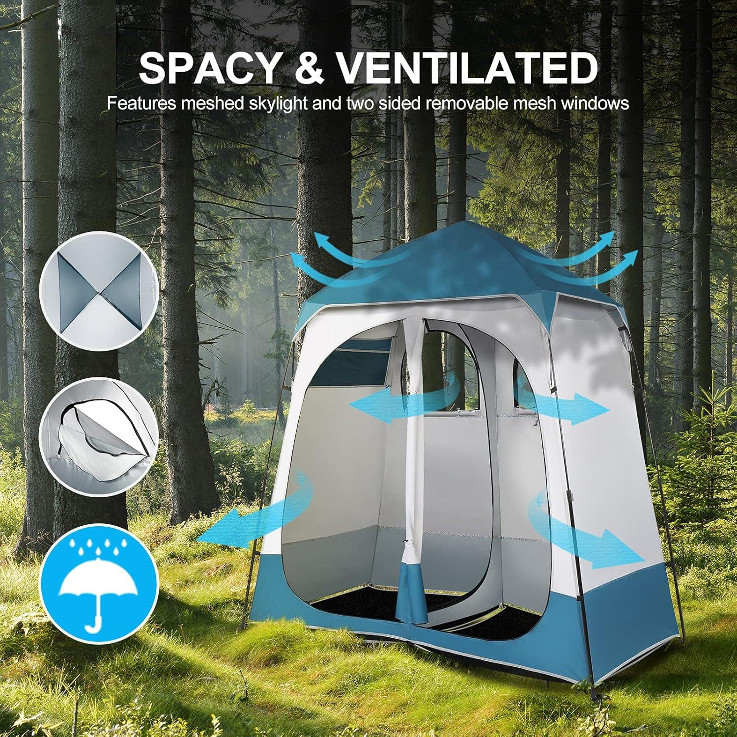 Carpa de Ducha VINGLI 2 Habitaciones 2.29m Plegable Impermeable