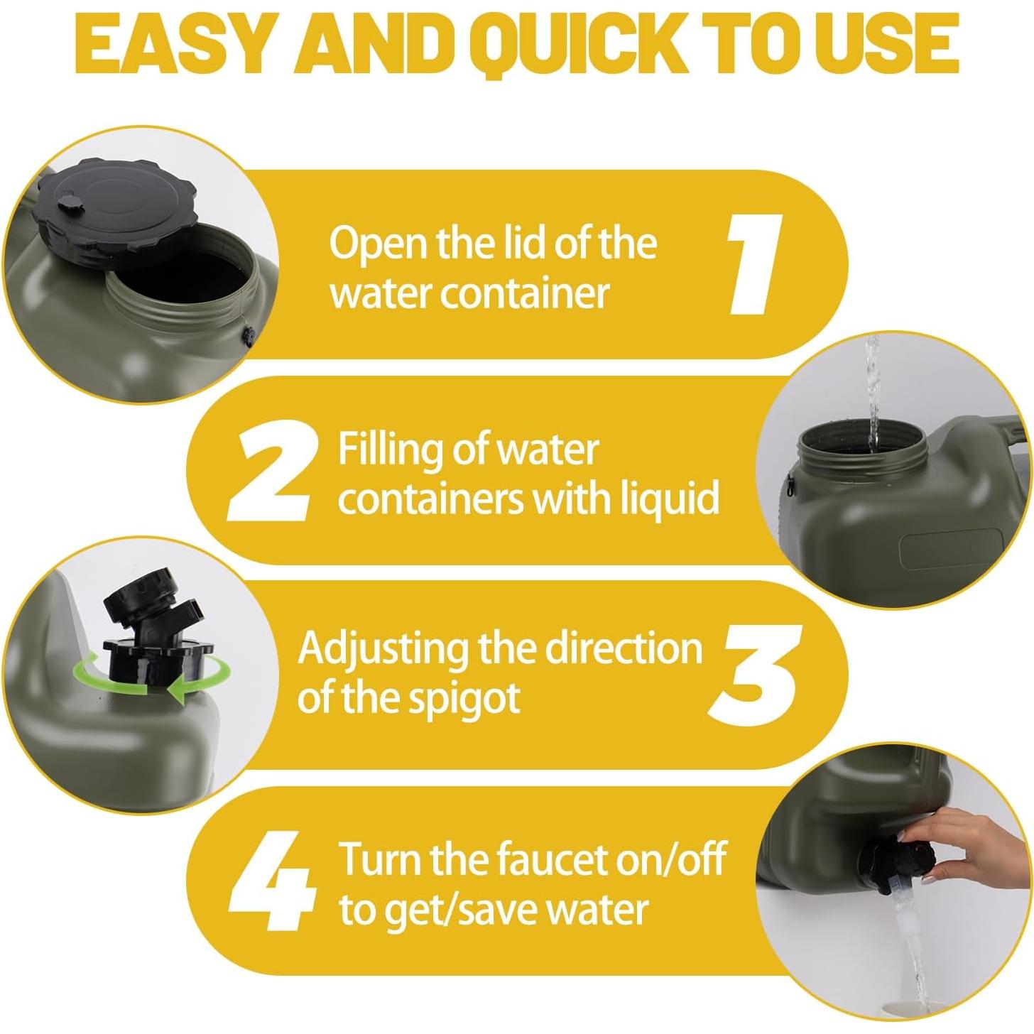 Contenedor de Agua para Camping JOHAHTANG 18.5L con Grifo