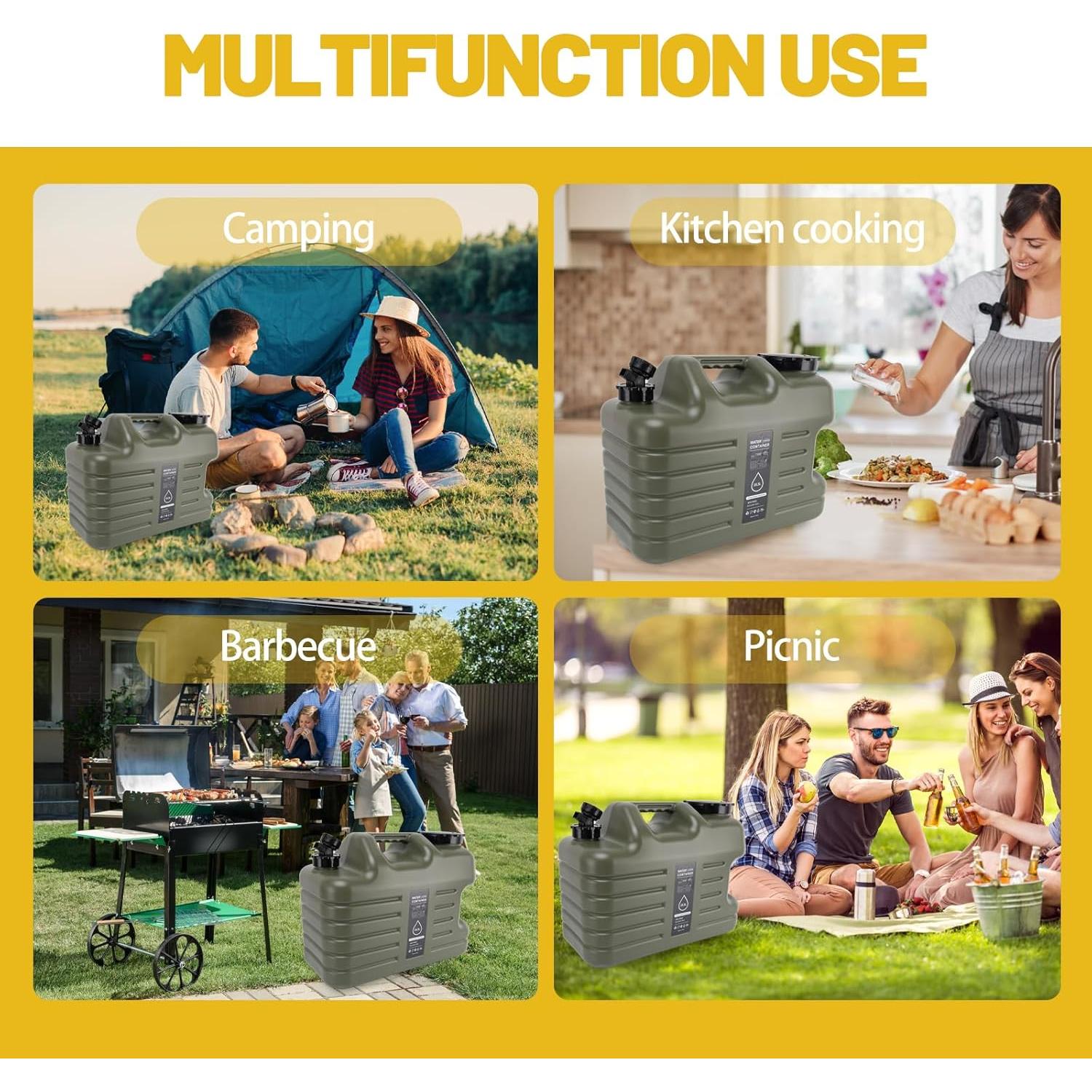 Contenedor de Agua para Camping JOHAHTANG 18.5L con Grifo