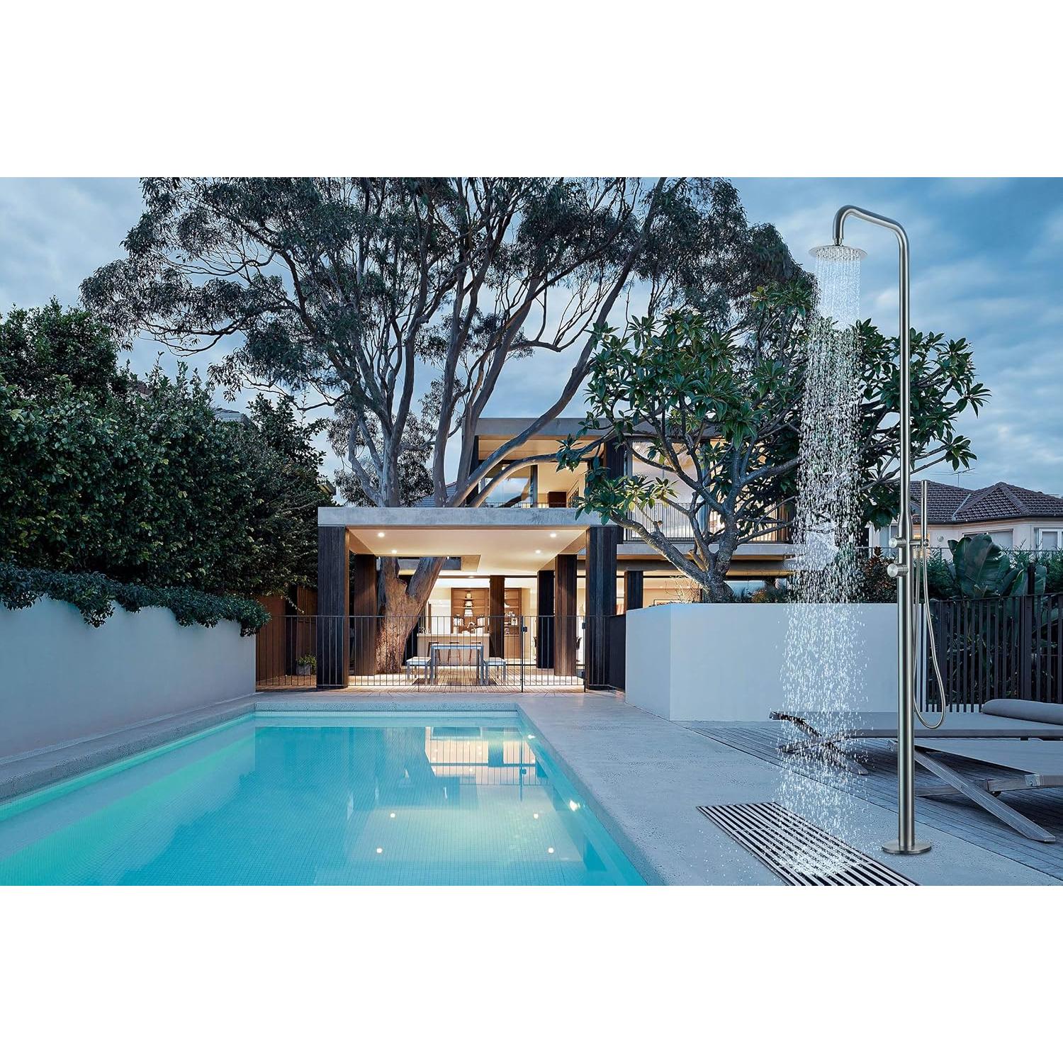 Ducha Exterior Heatgene HG9005 Acero Inoxidable Cepillado