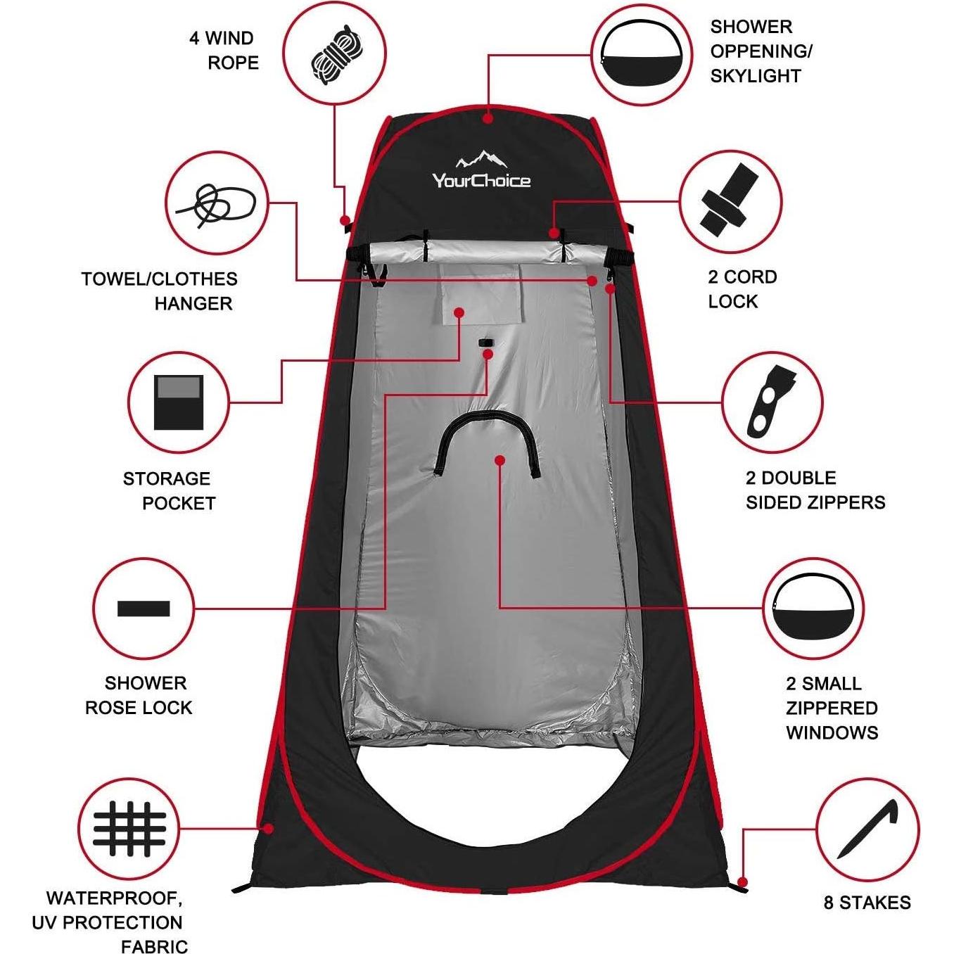 Carpa de Privacidad Pop Up Tu Elección 1.90m Impermeable