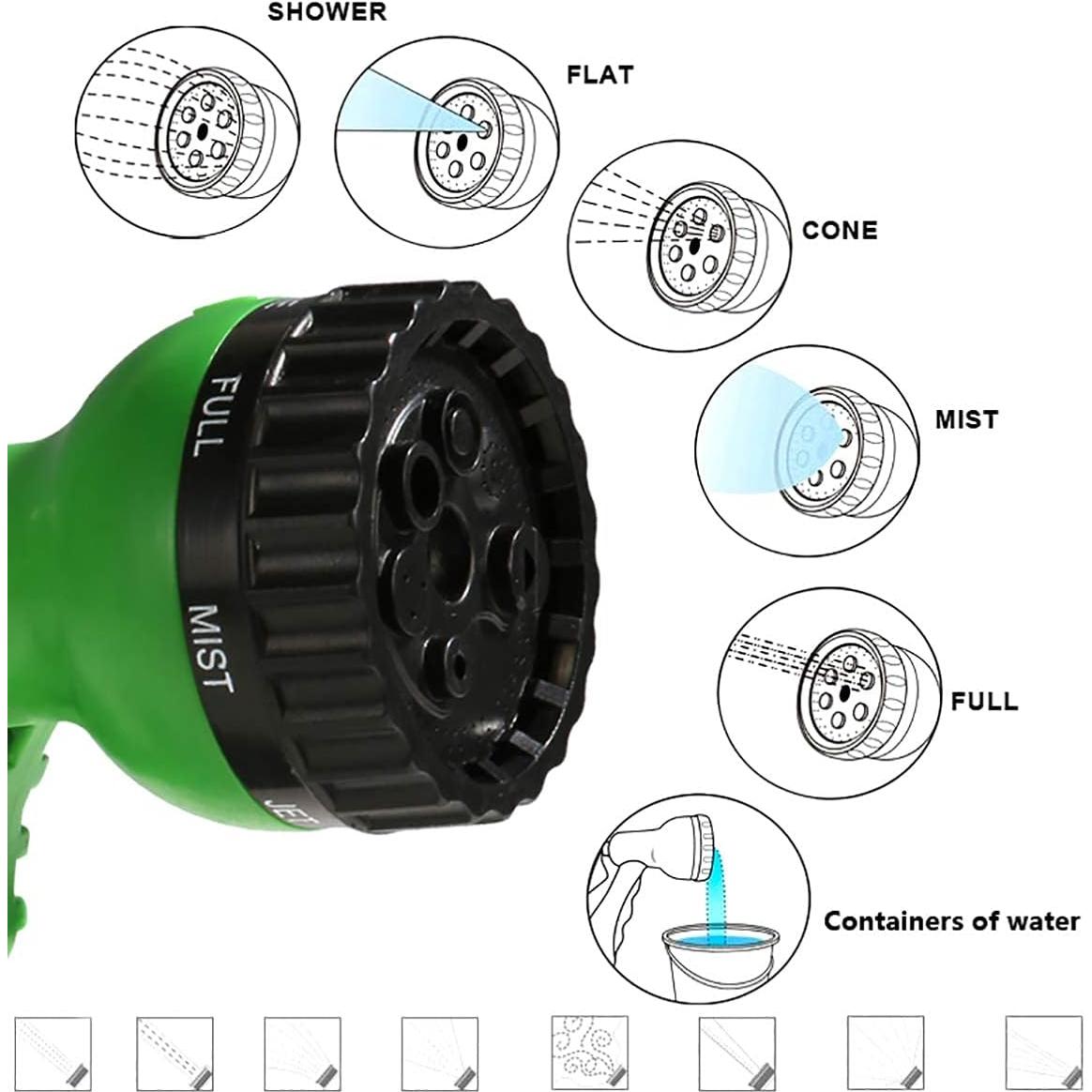 CLICIC 2 Gallon Pressure Sprayer with 7 Spray Modes, Camping Shower with Removable Hose and Shower Head for Camping Outdoor Traveling Hiking and Pet Bath, 8L