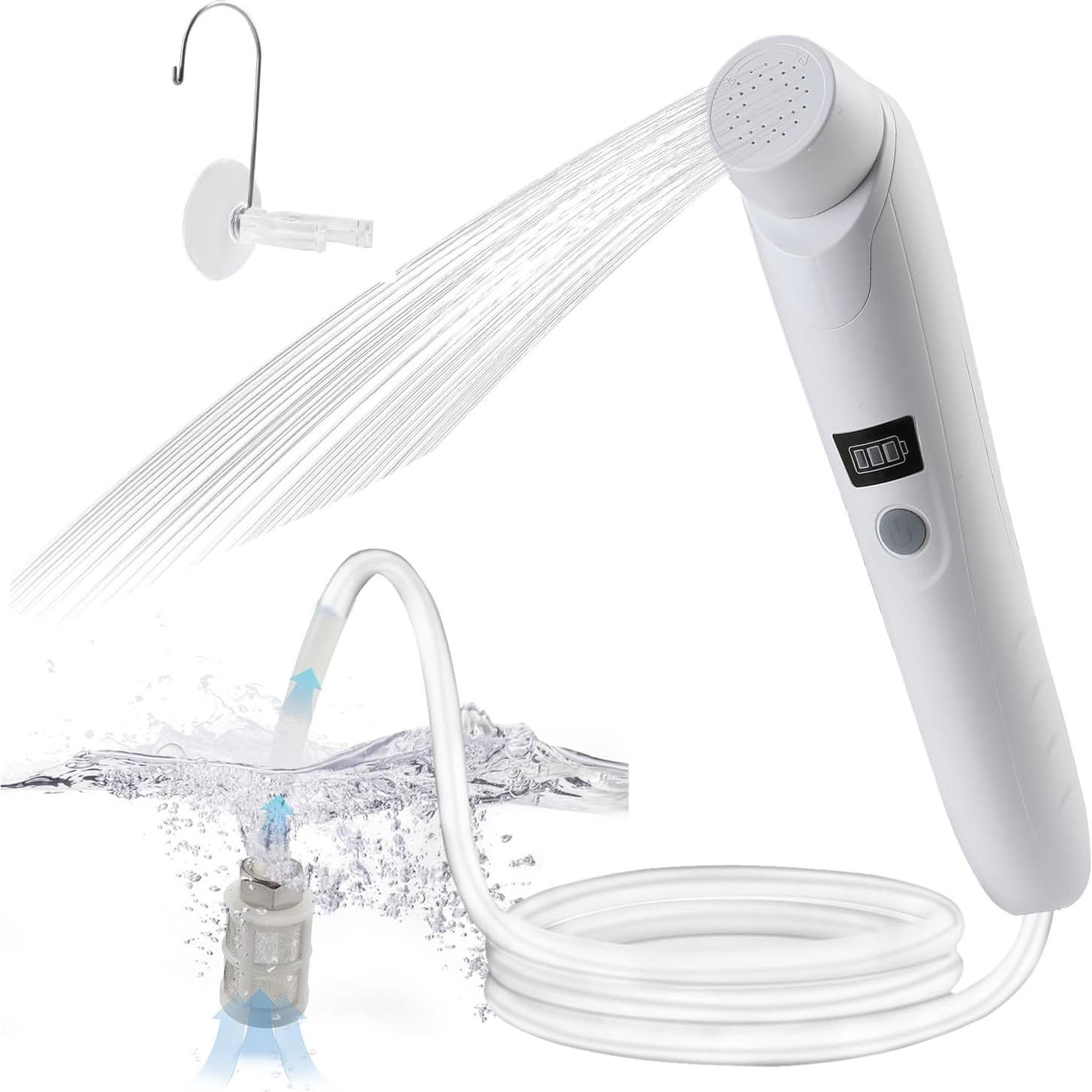 Ducha Portátil Eléctrica AZXJC S7 Blanca IPX6 290g