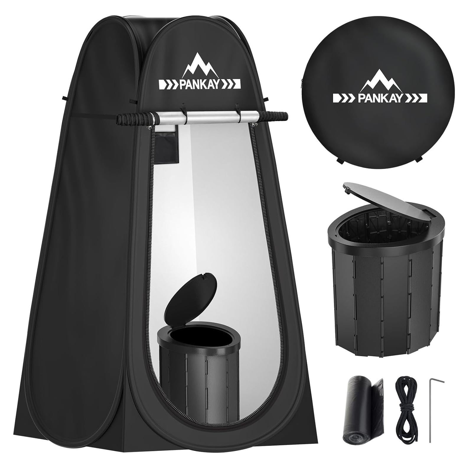 Inodoro Portátil PANKAY con Carpa de Privacidad Plegable 190cm