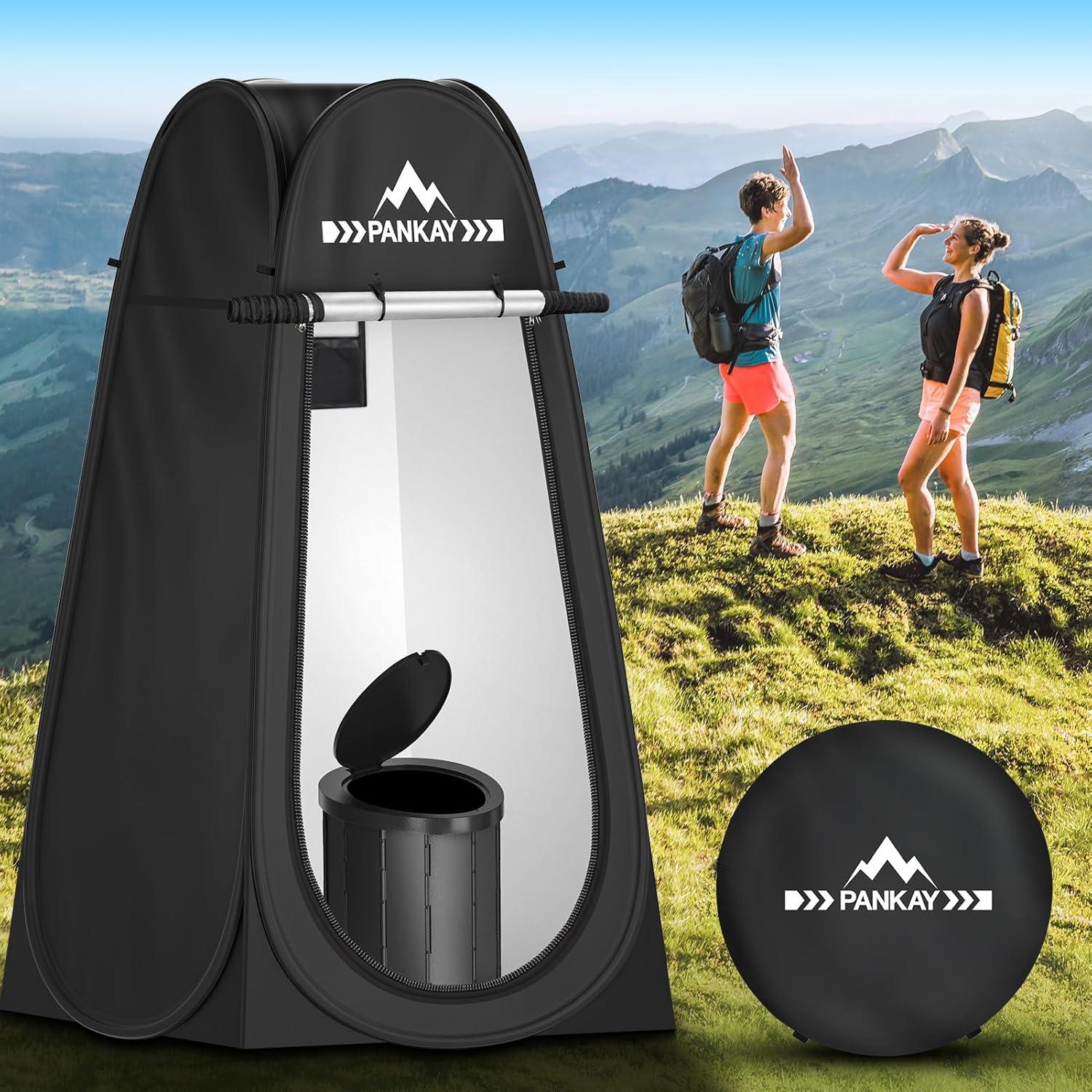 Inodoro Portátil PANKAY con Carpa de Privacidad Plegable 190cm