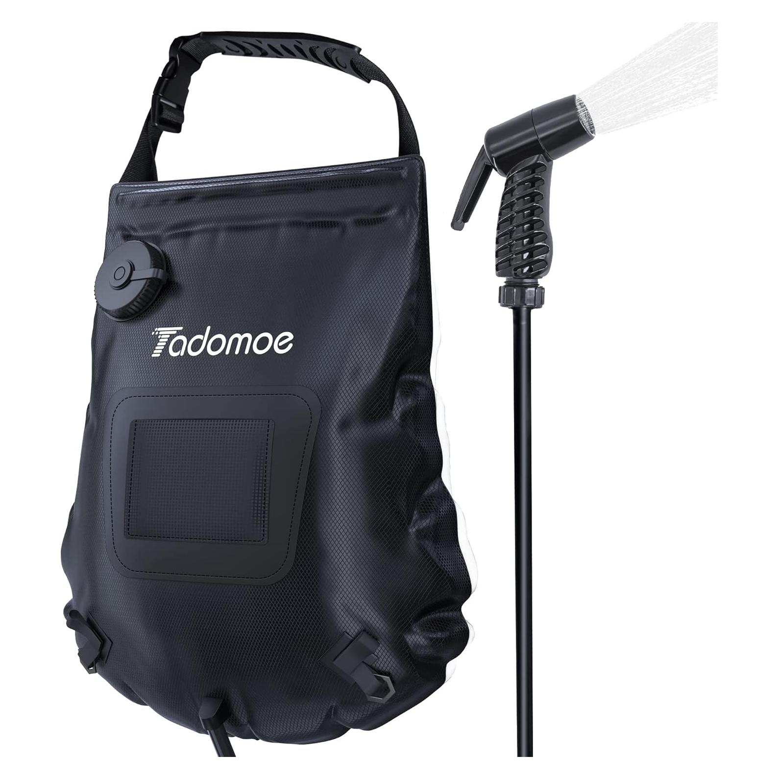 Ducha Portátil Tadomoe 20L con Calentamiento Solar y Termómetro