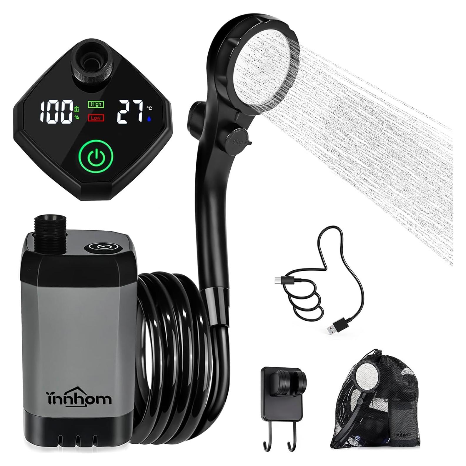 Ducha Portátil innhom A21 Recargable 6000mAh con LED