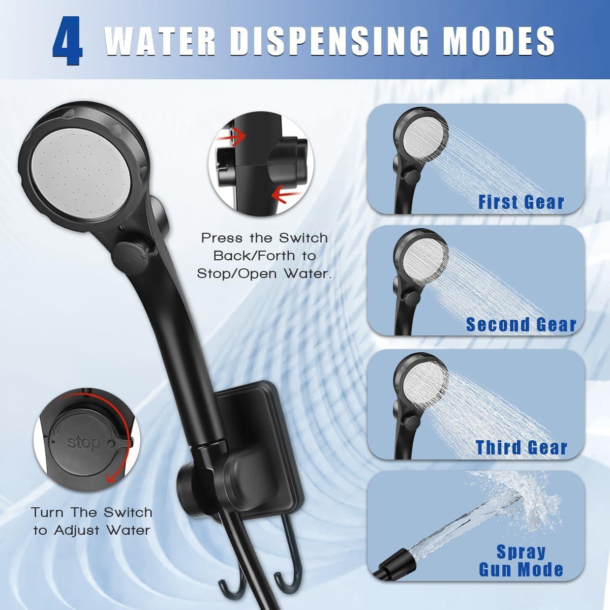 Ducha Portátil DEYOT 6000mAh IPX7 Recargable para Camping