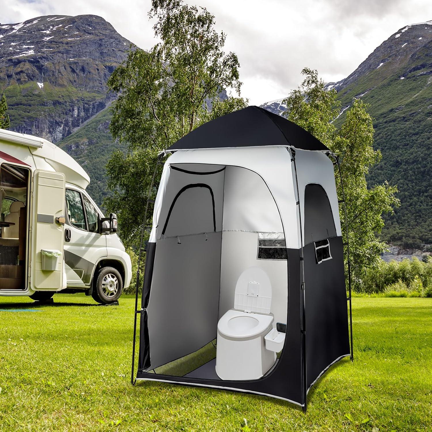 Carpa de Ducha VINGLI 2.07m Plegable con Suelo de Malla