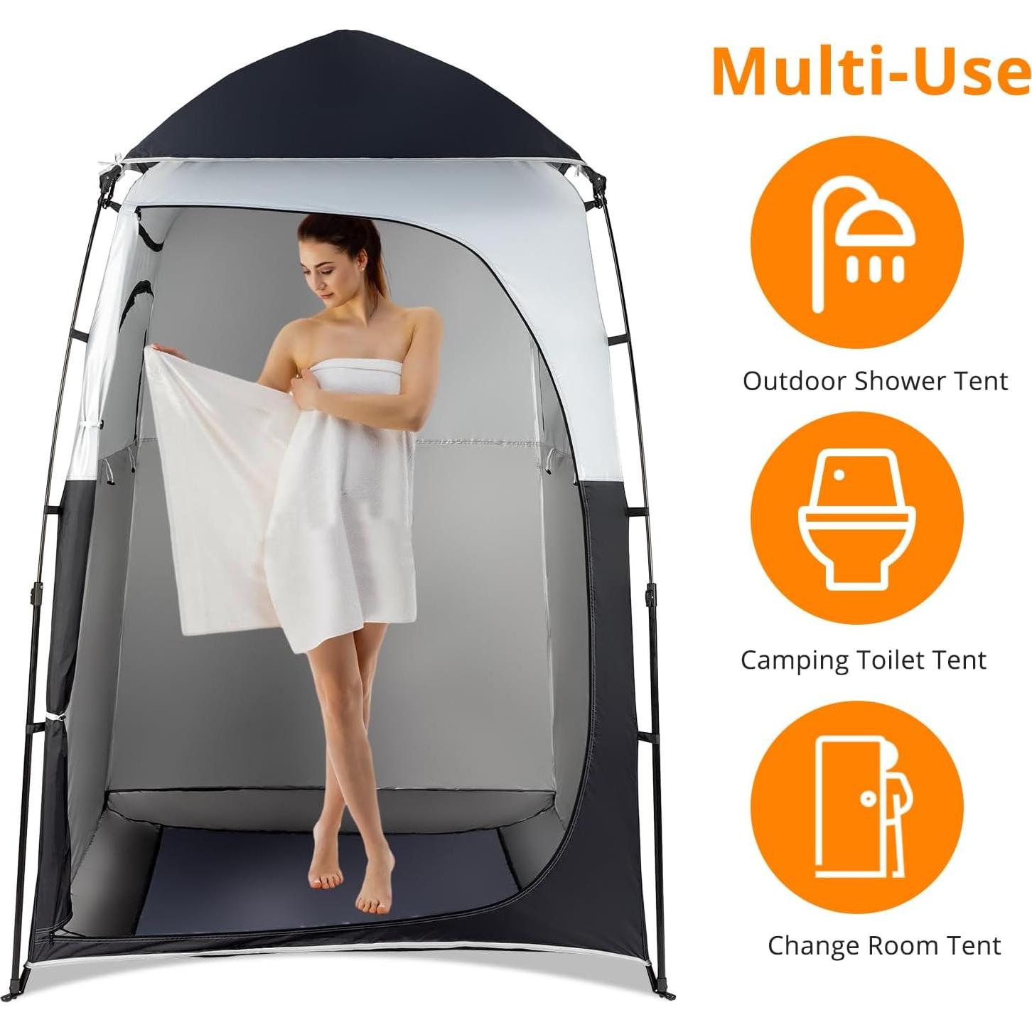 Carpa de Ducha VINGLI 2.07m Plegable con Suelo de Malla
