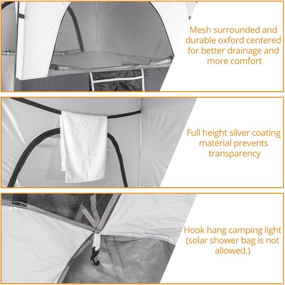 Carpa de Ducha VINGLI 2.07m Plegable con Suelo de Malla