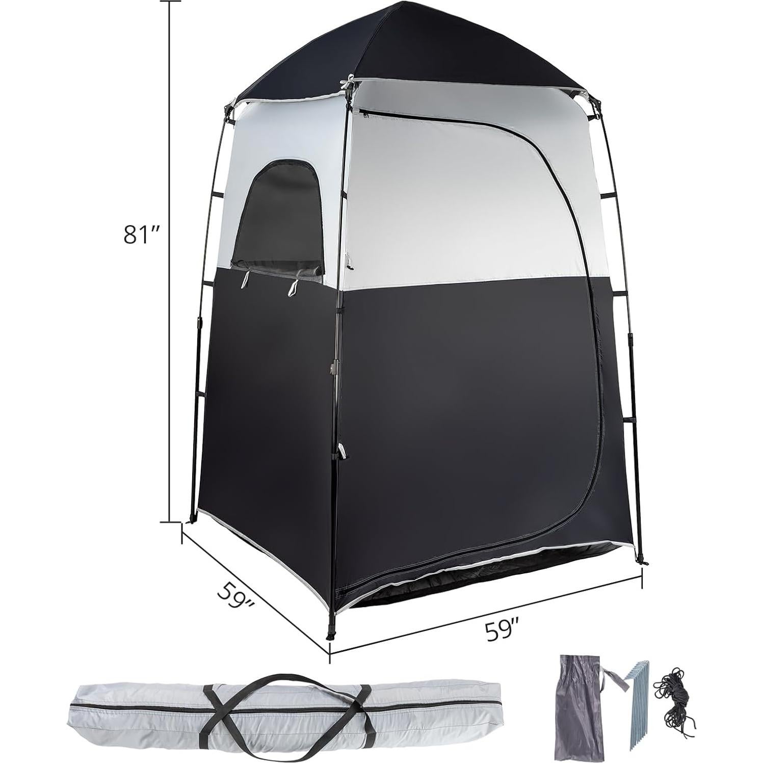 Carpa de Ducha VINGLI 2.07m Plegable con Suelo de Malla