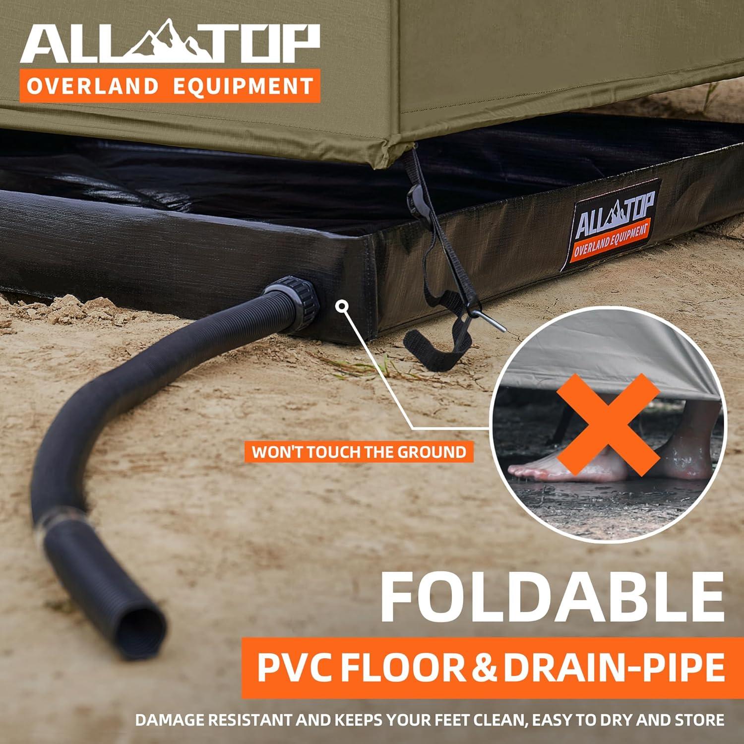 Ducha de Toldos ALL-TOP ATSA 1m² con Alfombrilla y Luz LED